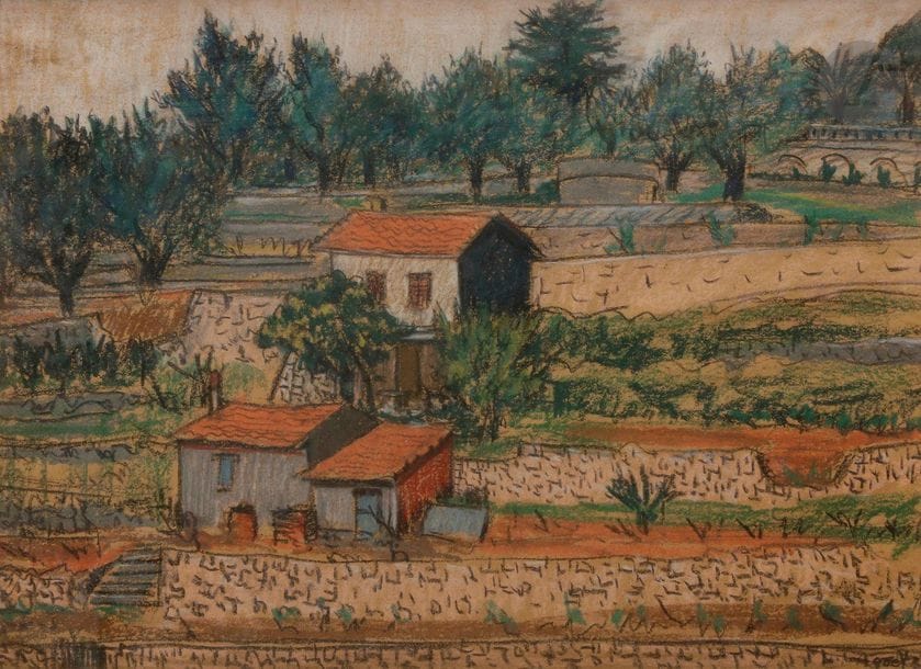 Henri GOETZ [franco-américain] (1909-1989)
Les Jardins, 1936
Pastel.
Signé et daté en bas à droite.
31 x 44 cm

Cette oeuvre sera incluse à l’additif du Tome 2 du Catalogue Raisonné actuellement en préparation par Monsieur Frédéric Nocera. 