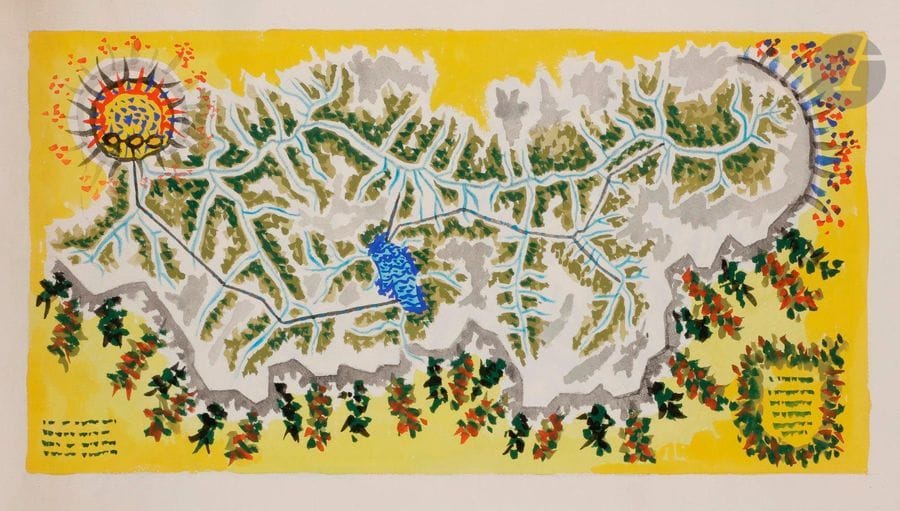 André LURçAT (1894-1970
)3 studies for the engine room of the Mont Cenis-Gouaches dam
.
Unsigned.
33.5 x 55.5 cm



