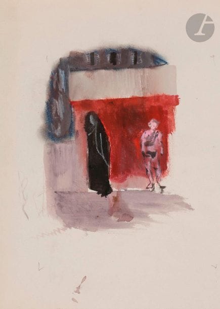 Christian BÉRARD (1902-1949)
La Fête foraine, vers 1945
Gouache.
Non signée.
35,5 x 32 cm

Provenance :
Galerie Lucie Weill, Paris (étiquette au dos).
 
