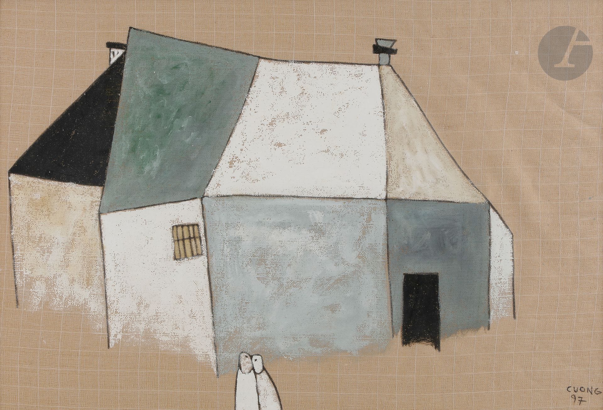 Le Thiet CUONG (born in 1962
)Characters and house, 1997Gouache
on gauze stretched on paper.
Signed and dated lower right.
47 x 70 cmFramed
under glass.





