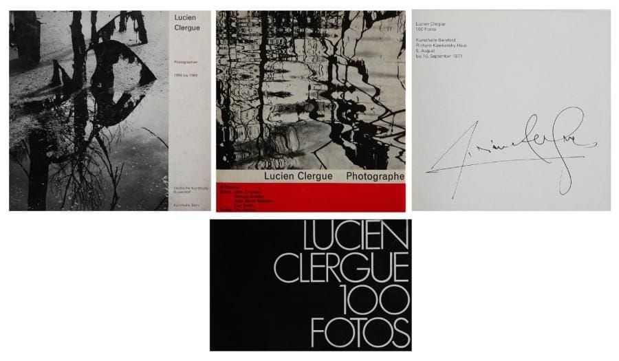 Clergue, Lucien (né en 1934)
Ensemble de quatre livres signés: Lucien Clergue 100 fotos. Kunsthalle Bielefeld, 1971. Lucien Clergue Photographe. Verlag der Arche, Zürich, 1964. Lucien Clergue. Photographien 1954 bis 1959. Städtische Kunsthalle Düsseldorf, 1970. Corps mémorable. Cat. expo., Bibliothèque municipale de Nîmes, 2006. Un des 400 ex. sur Rives blanc naturel. Clergue, Lucien (born in 1934) Group of four signed books: Lucien Clergue 100 fotos. Kunsthalle Bielefeld, 1971. Lucien Clergue Photographe. Verlag der Arche, Zürich, 1964. Lucien Clergue. Photographien 1954 bis 1959. Städtische Kunsthalle Düsseldorf, 1970. Corps mémorable. 2006 exhibition catalogue.