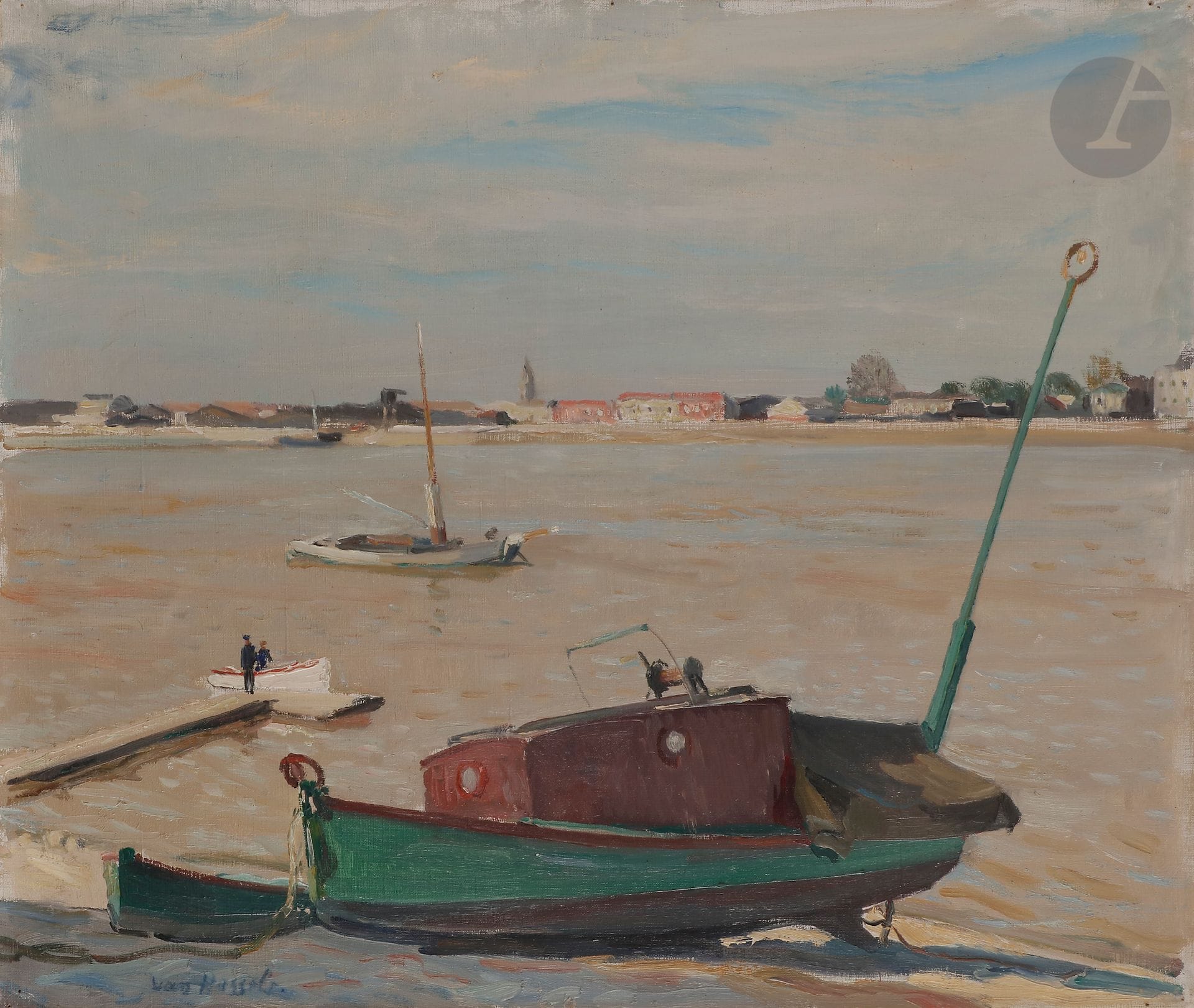 Willem VAN HASSELT (1882-1963) 
La Garonne à Bordeaux, années 1930 
Huile sur toile. 
Signée en bas à gauche. 
46 x 55 cm

Nous remercions Madame Christel Haffner Lance pour les informations qu'elle nous a transmises.