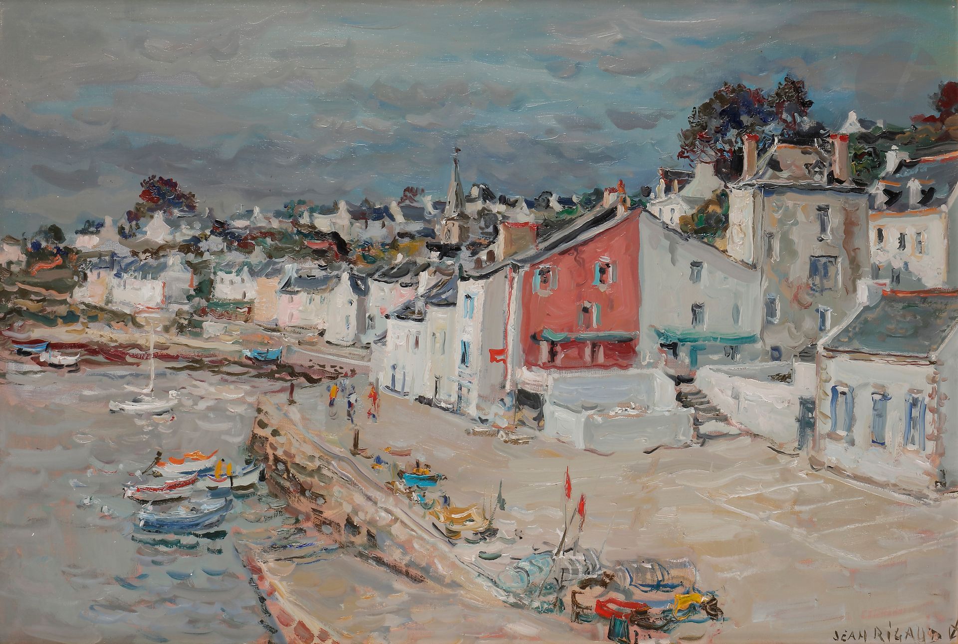 
Jean RIGAUD (1912-1999)

Belle-Île-en-Mer, Sauzon, le port, 1993

Huile sur toile.

Signée en bas à droite.

Signée, datée et titrée au dos.

50 x 73 cm
