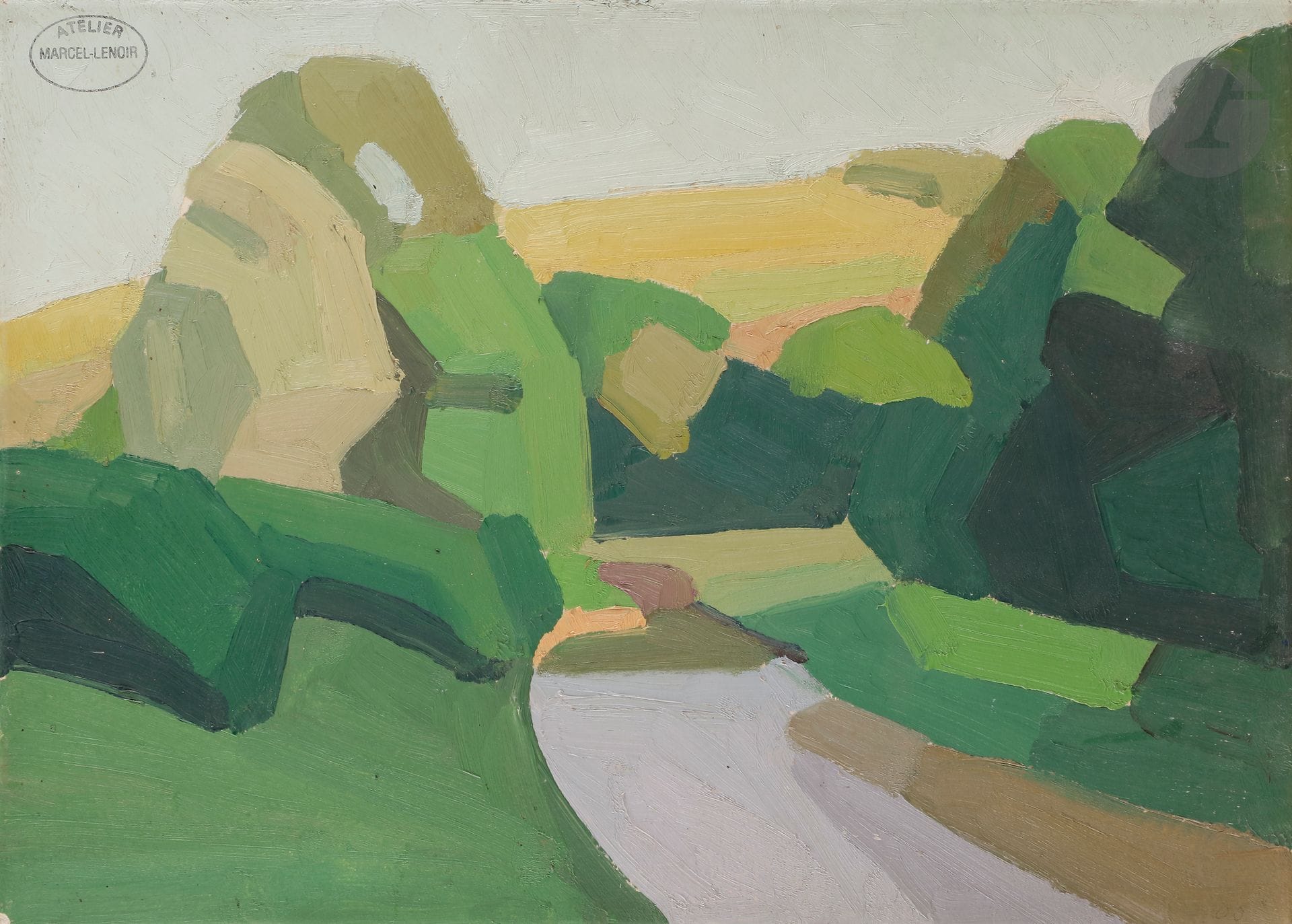 
*Jules Oury, dit MARCEL-LENOIR (1872-1931) 



La Route 



Huile sur papier contrecollé sur toile. 



Porte le timbre de l'atelier. 



25 x 35 cm 





Provenance : 



Ancienne collection Madame Marcel-Lenoir.



Cette œuvre sera incluse au Catalogue Raisonné de Marcel-Lenoir en préparation Madame Marie-Ange Namy.