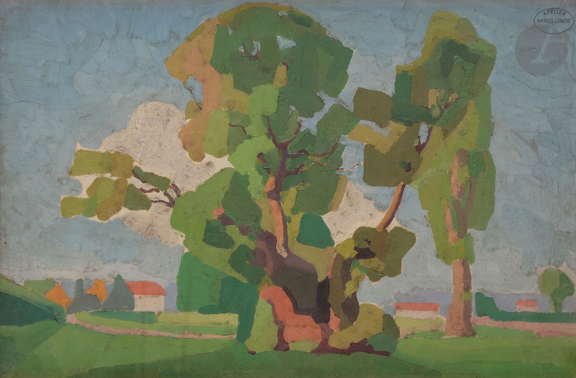 
*Jules Oury, known as MARCEL-LENOIR (1872-1931) 



Landscape with Big Oak 



Oil on paper pasted on canvas. 



Carries the stamp of the workshop. 



32 x 48 cm 





Provenance : 



Former collection Madame Marcel-Lenoir



This work will be included in the Catalogue Raisonné of Marcel-Lenoir in preparation by Mrs Marie-Ange Namy.






.








