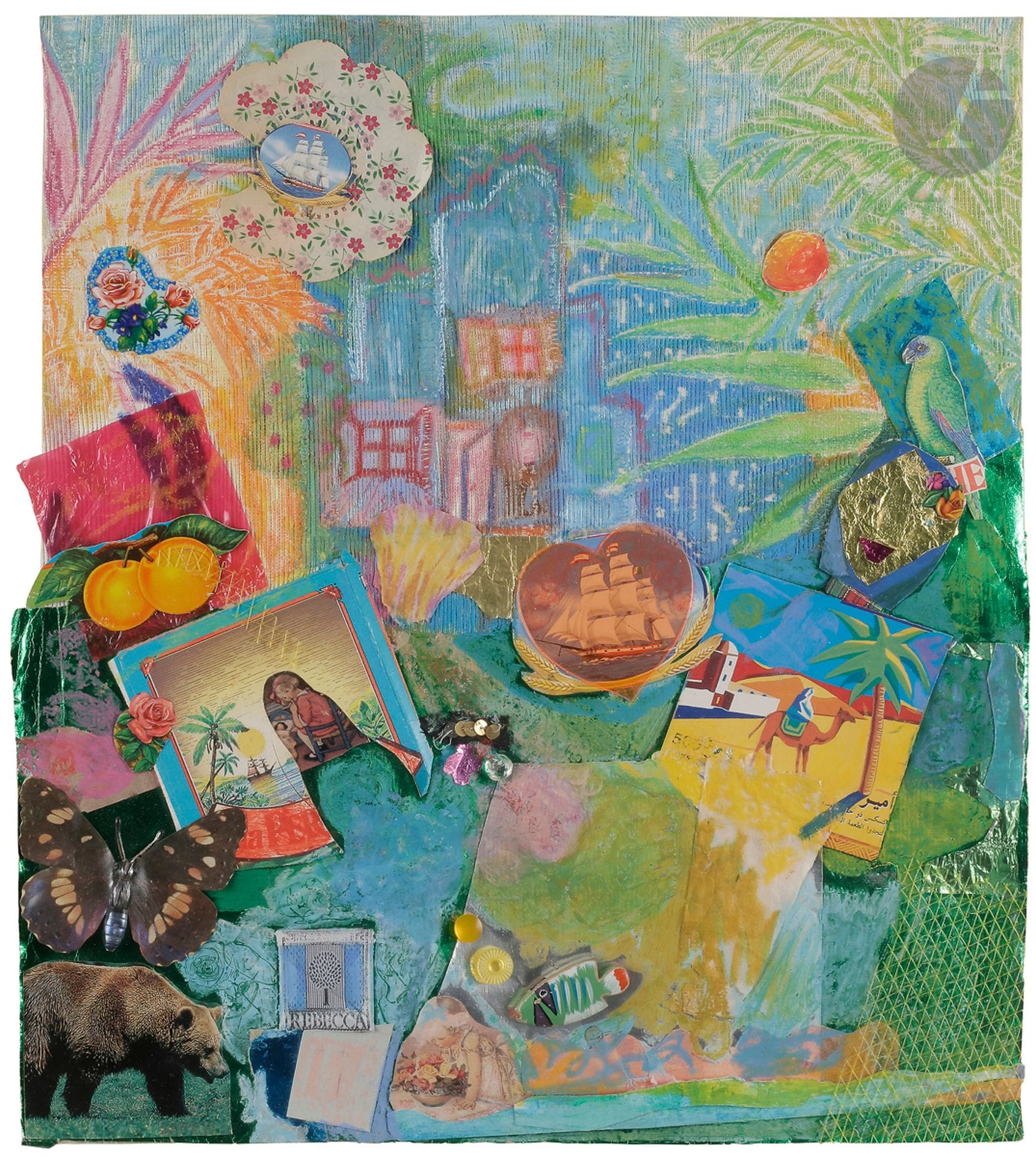 Gaby YURKIEVICH RAVEL (née en 1961)
Jardin, 1991
Collage.
Signé au dos.
44 x 37 cm

Collage.
Firmado en el reverso. 

Provenance : 
Collection Saül Yurkievich.
