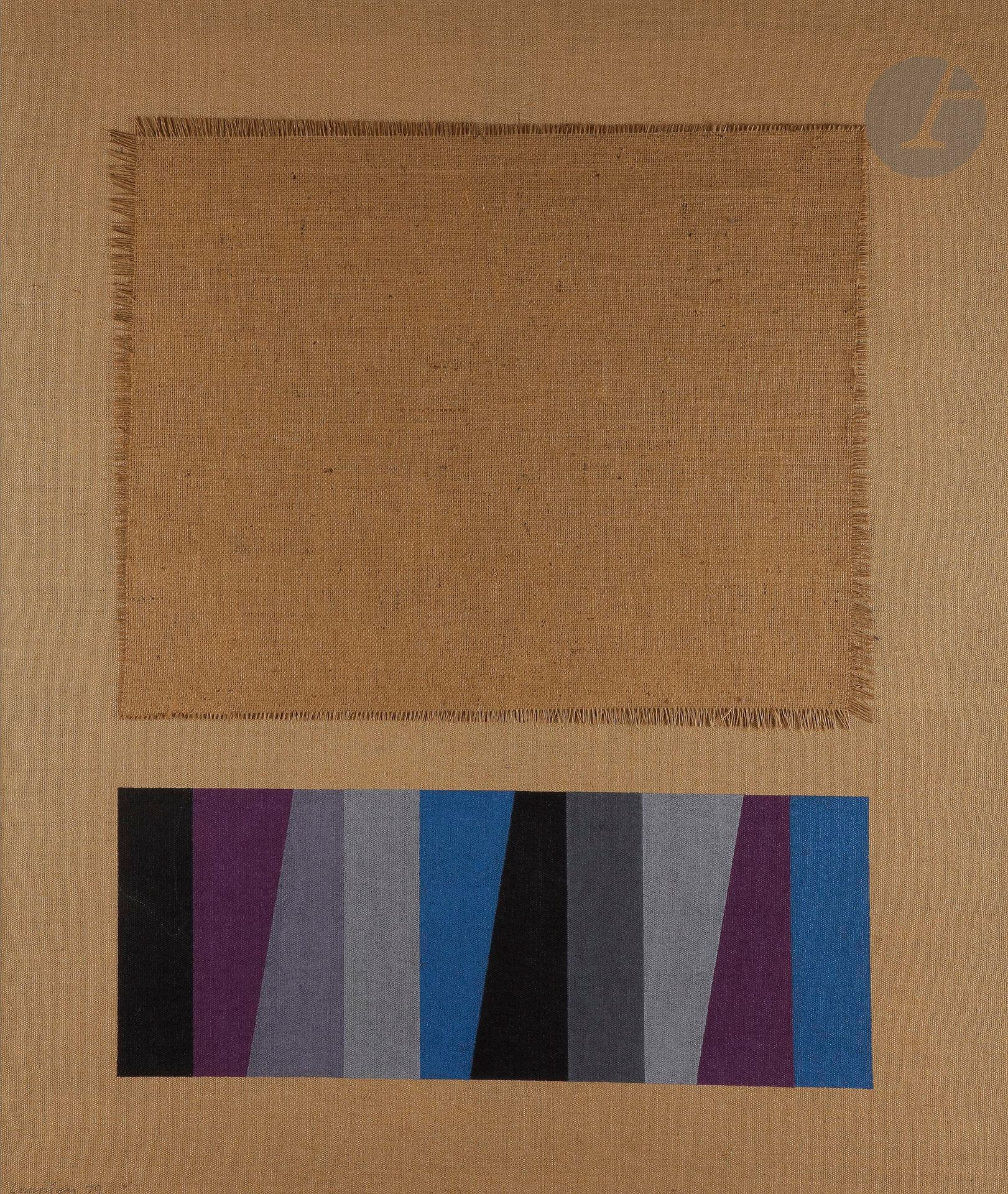 Jean LEPPIEN (1910-1991)
S /79 XVI (Prédelle), 1979
Huile et collage de toile sur toile.
Signée et datée en bas à gauche.
Signée et datée au dos.
116 x 89 cm

Exposition :
Autour de Jean Leppien, Abstraction en France et en Italie 1945-1975, Les Musées de Strasbourg, 1999-2 000, n° 239, reproduit au catalogue p. 90.