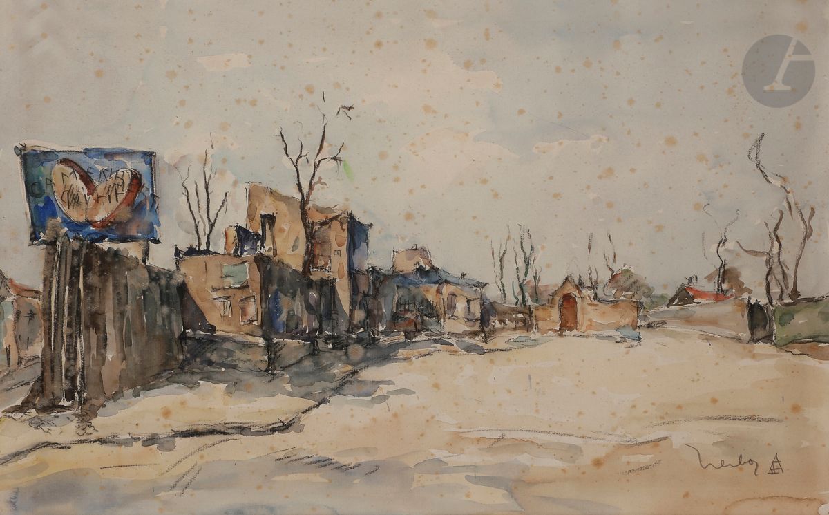 Fernand HERBO (1905-1995
)SuburbWatercolor
and charcoal.
Signed lower right.
(Fading).
30 x 48 cm




