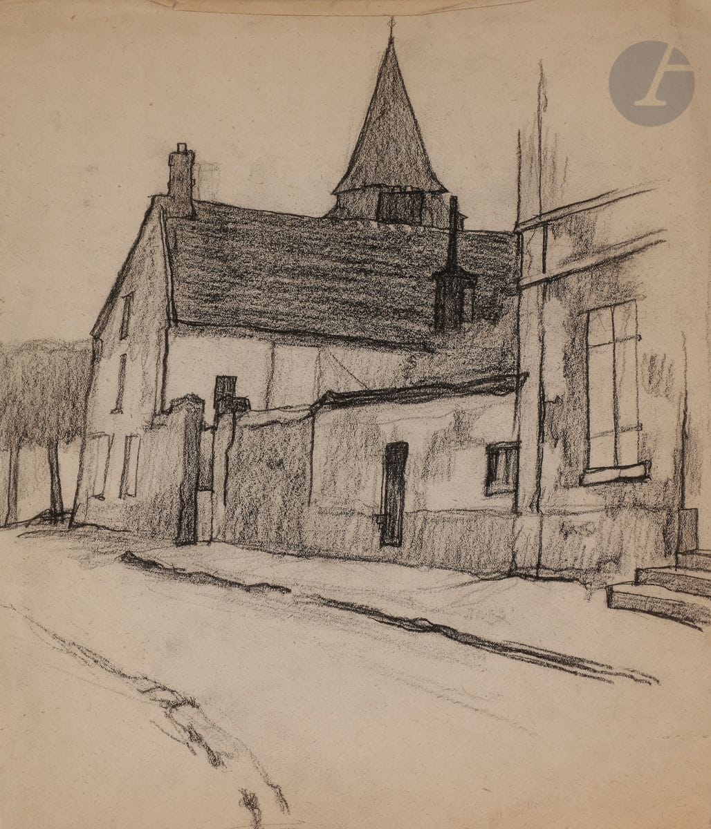 Joseph ROSSI (1892-1930)
Rues de villages
3 crayons noirs.
L’un signé (longue déchirure).
Environ 34 x 27 cm chaque