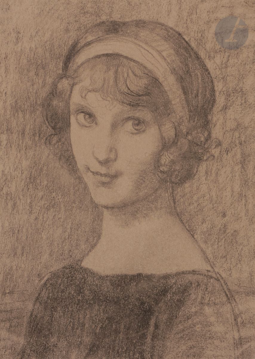 Armand POINT (1860-1932
)Portrait of a young girlFusain
.
Unsigned.
(Small tears in the upper corners).
21,5 x 17,5 cm




