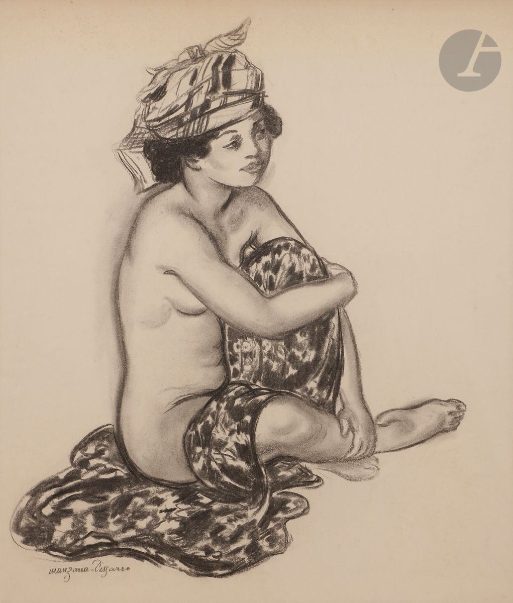 Georges MANZANA-PISSARRO (1871-1961
)Creole with a turbanCharcoal
and eraser.
Signed lower left.
48 x 43.5 cm




