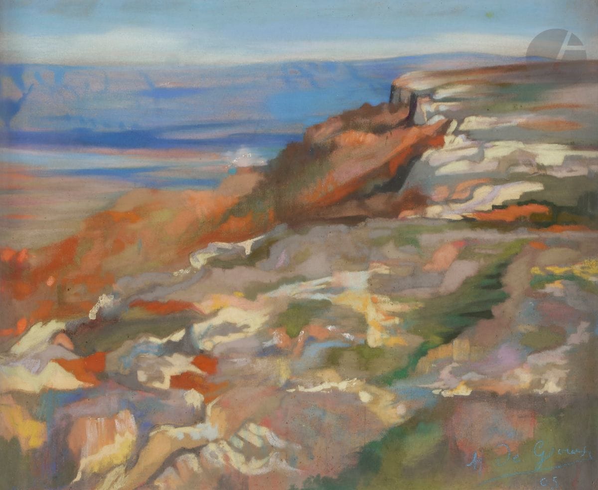 Henry de GROUX (1866-1930
)Seaside landscape, 1905Pastel
.
Signed and dated lower right.
49 x 63 cm



