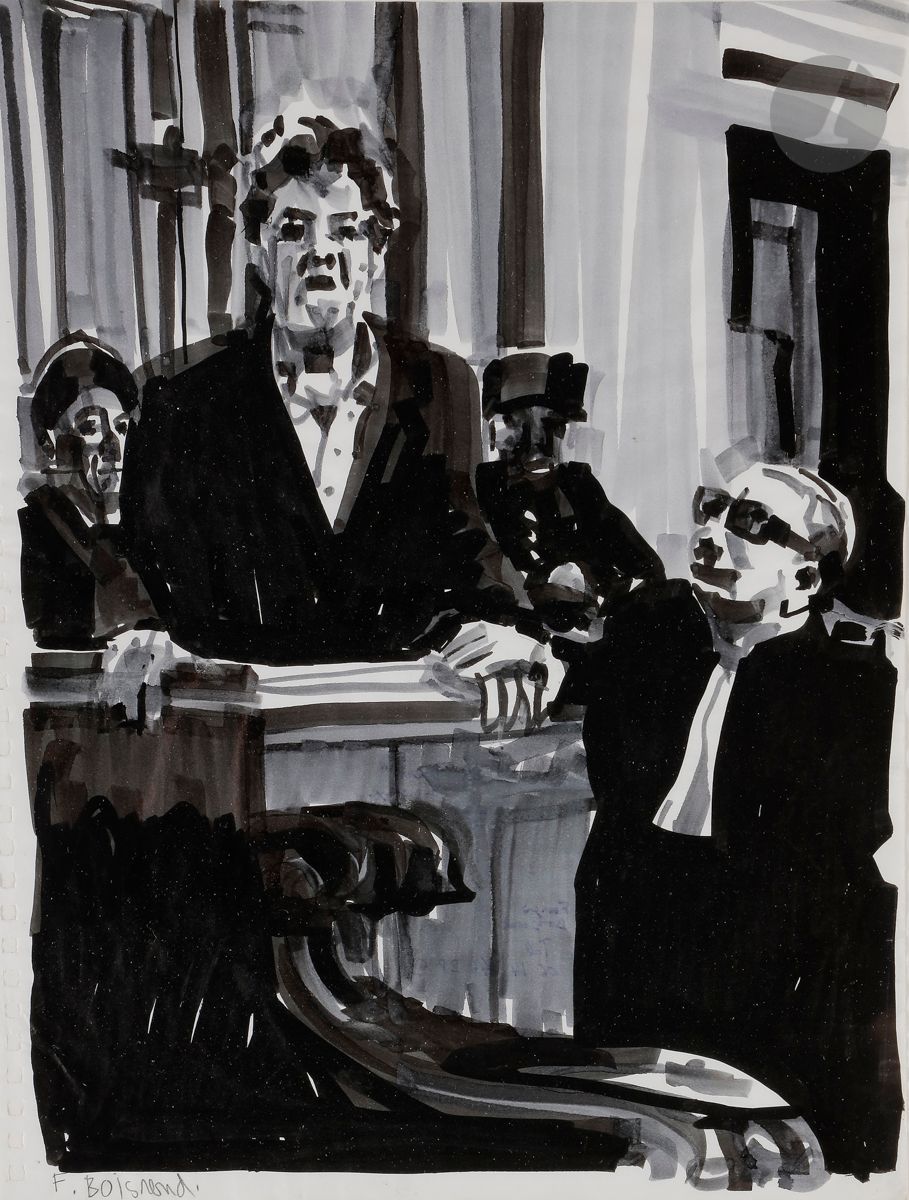 François BOISROND (born in 1959
)Le Poison, film by Sacha GuitryEncre
.
Signed lower left.
29,5 x 23,5 cm




