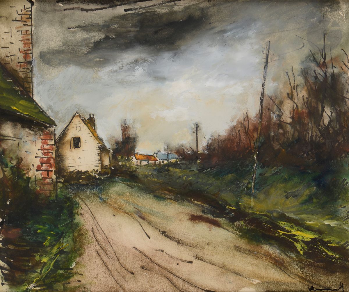 
Maurice de VLAMINCK (1876-1958)



La Route au village, vers 1930



Gouache.



Signée en bas à droite.



36,5 x 44,5 cm





L’œuvre sera incluse dans les Archives Vlaminck, constituées à l’initiative de Madame Godelieve de Vlaminck, en collaboration avec Madame Pascale Krausz.
