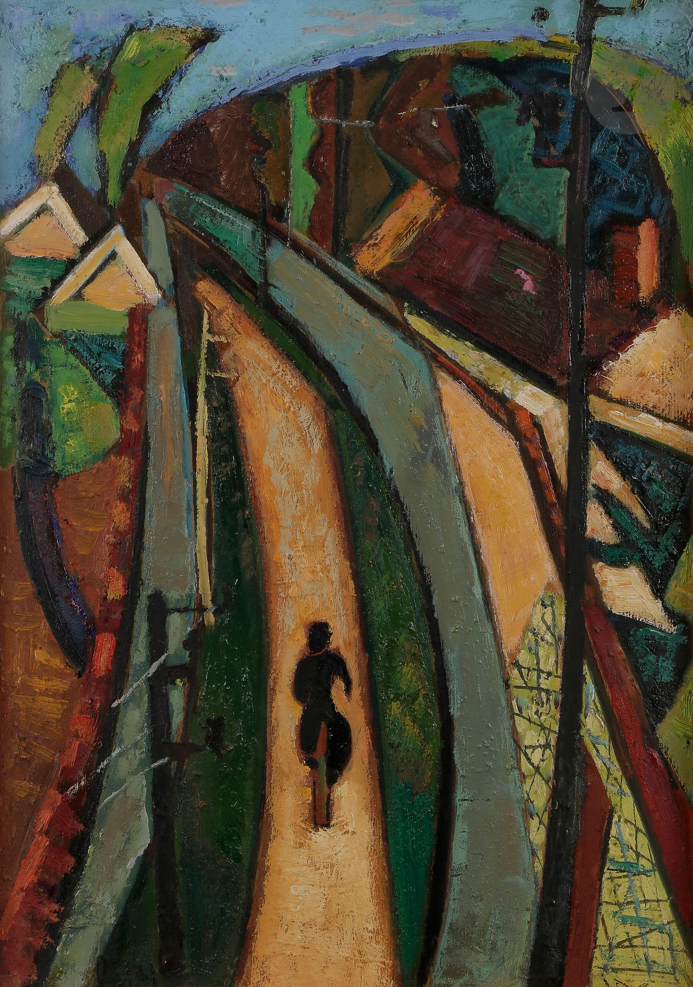 Louis LATAPIE (1891-1972)
Rue de la Féculerie, 1947
Huile sur carton fort.
Signée en bas à gauche.
Signée, datée et titrée au dos.
60 x 42,5 cm

Provenance : 
Galerie Urban, Paris.

Nous remercions Madame Dominique Bissière d'avoir confirmé l'authenticité de cette œuvre.