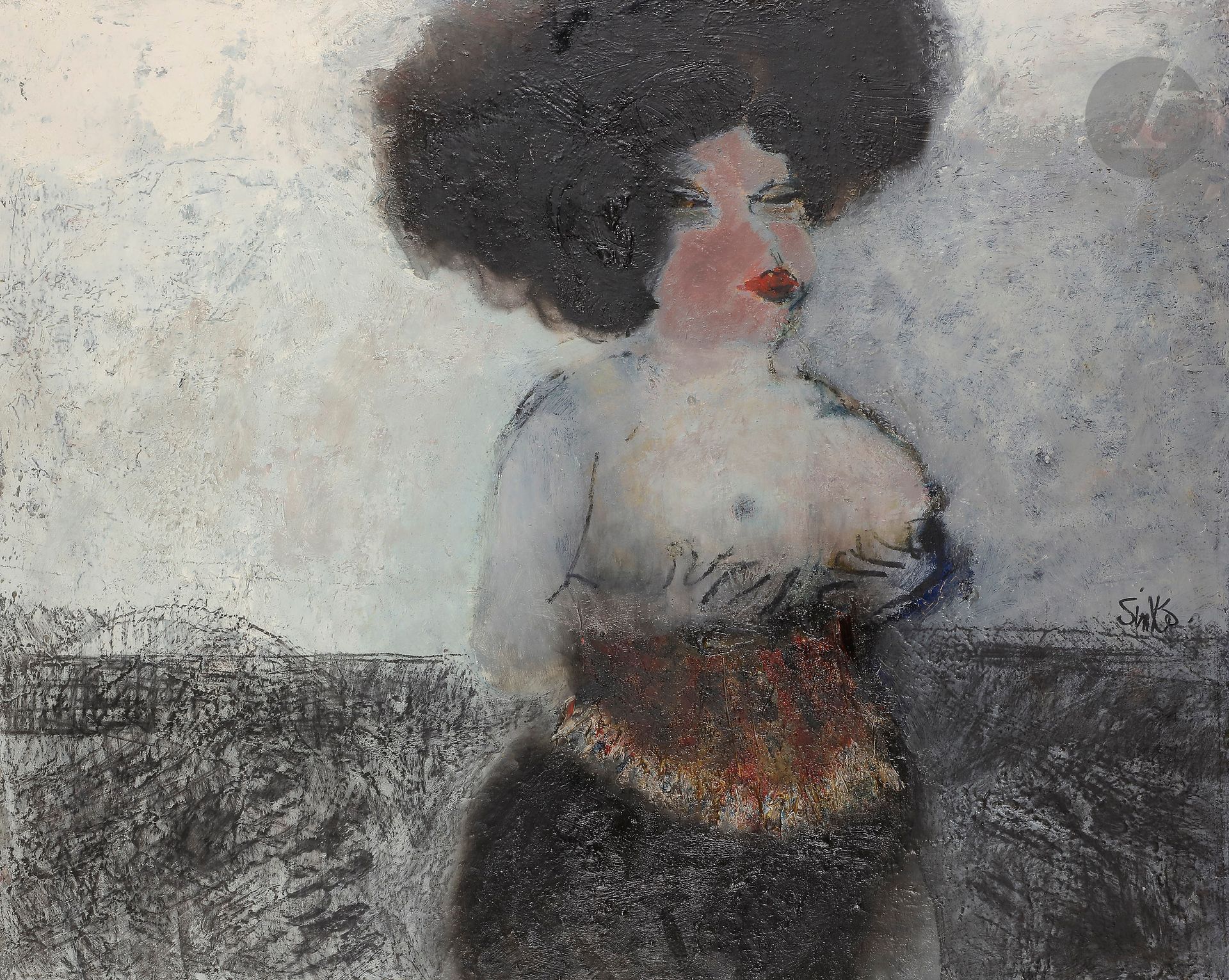 Armand SINKO (1934-2012
)Woman with a red bodiceOil
on canvas.
Signed on the right.
Signed on the back.
73 x 92 cmProvenance

: 
Galerie Maurice Garnier, Paris (label on the back)







.