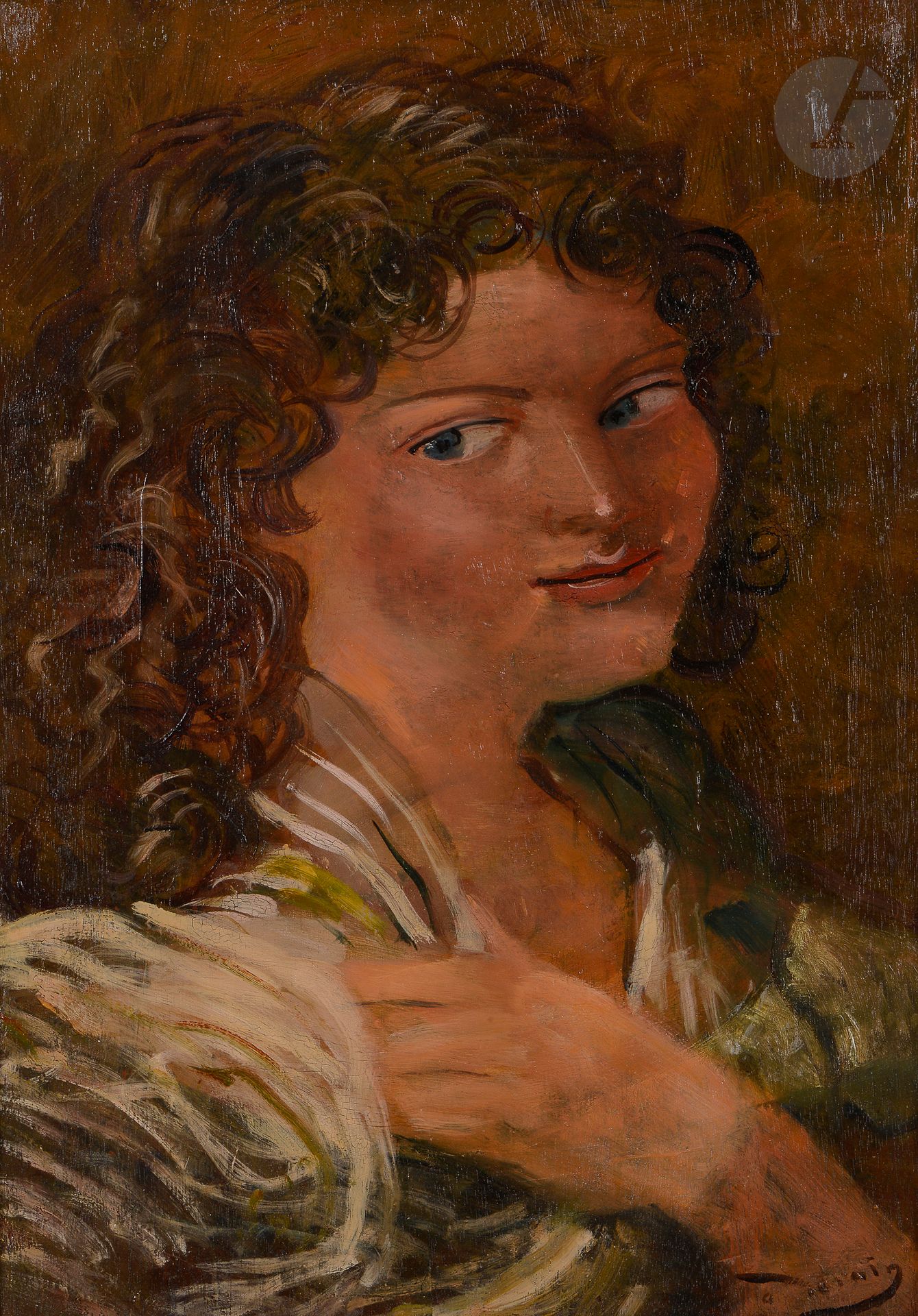 André DERAIN (1880-1954)
Portrait de femme, vers 1935-40
Huile sur panneau.
Signée en bas à droite.
49 x 34,5 cm

Un certificat du Comité André Derain pourra être remis à la charge de l'acquéreur.