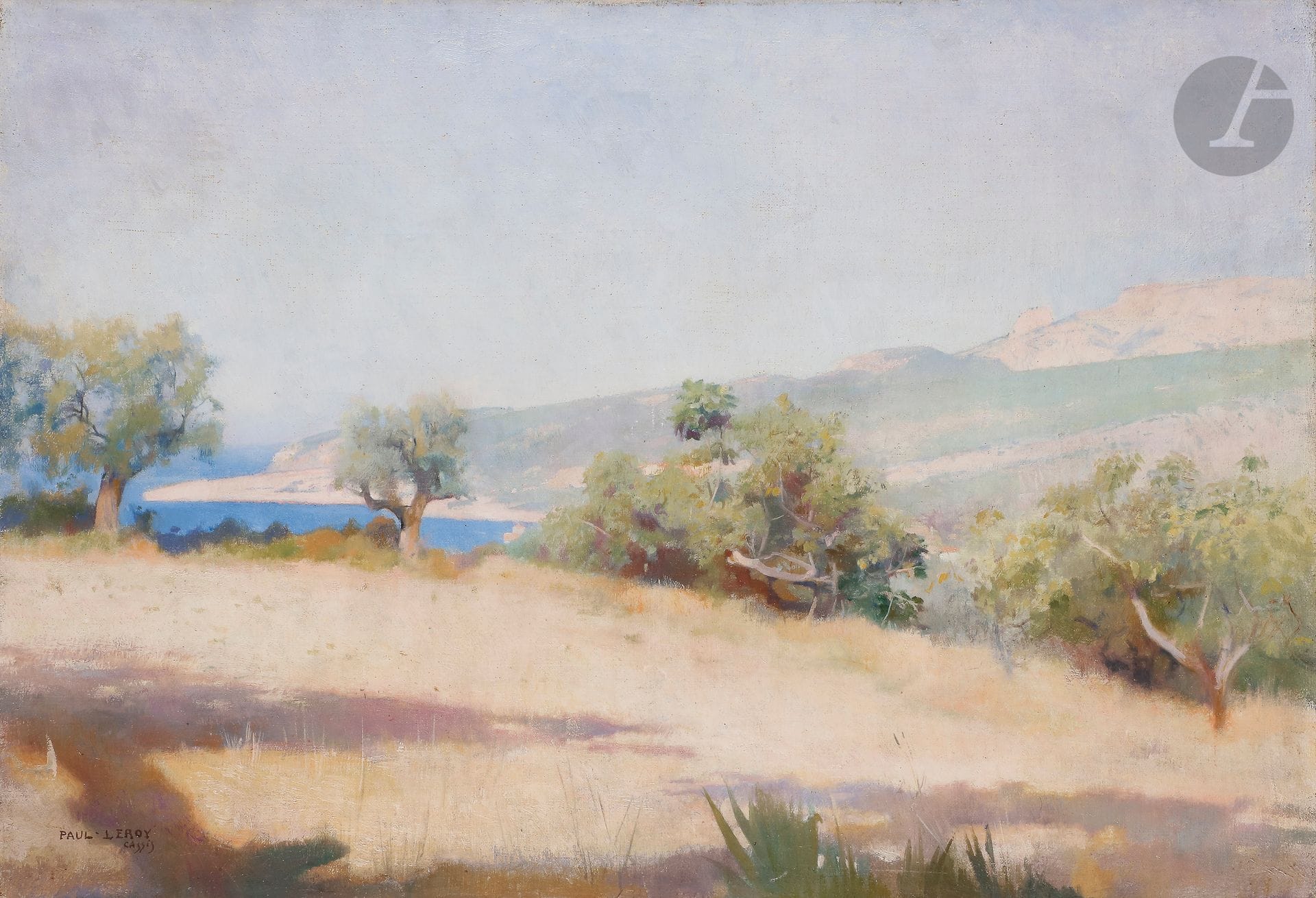 Paul LEROY (1860-1942)
Les Calanques, Cassis
Huile sur toile.
Signée et située en bas à gauche.
38 x 55 cm