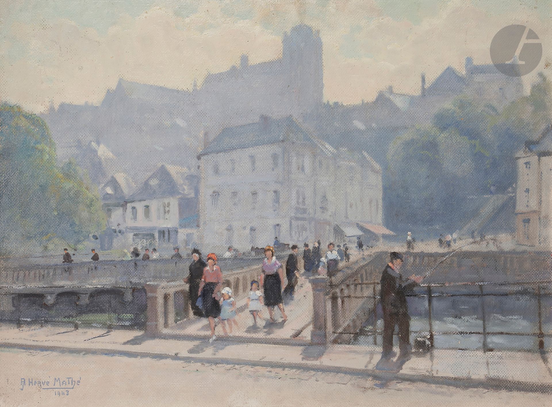 
Jules Alfred HERVE-MATHE (1868-1953)



Le Mans, Le pont en X et la Cathédrale, 1943



Huile sur isorel.



Signée et datée en bas à gauche.



Titrée au dos.



46 x 61 cm
