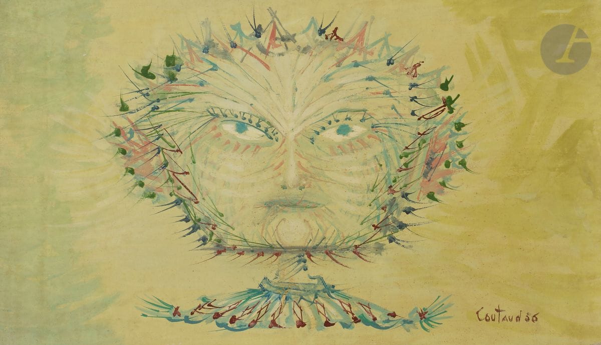 Lucien COUTAUD (1904-1977)
Visage automnal, 1956
Huile sur toile.
Signée et datée en bas à droite.
Titrée et datée au dos.
27 x 46 cm

Nous remercions Dr Jean Binder d’avoir confirmé l’authenticité de cette œuvre.