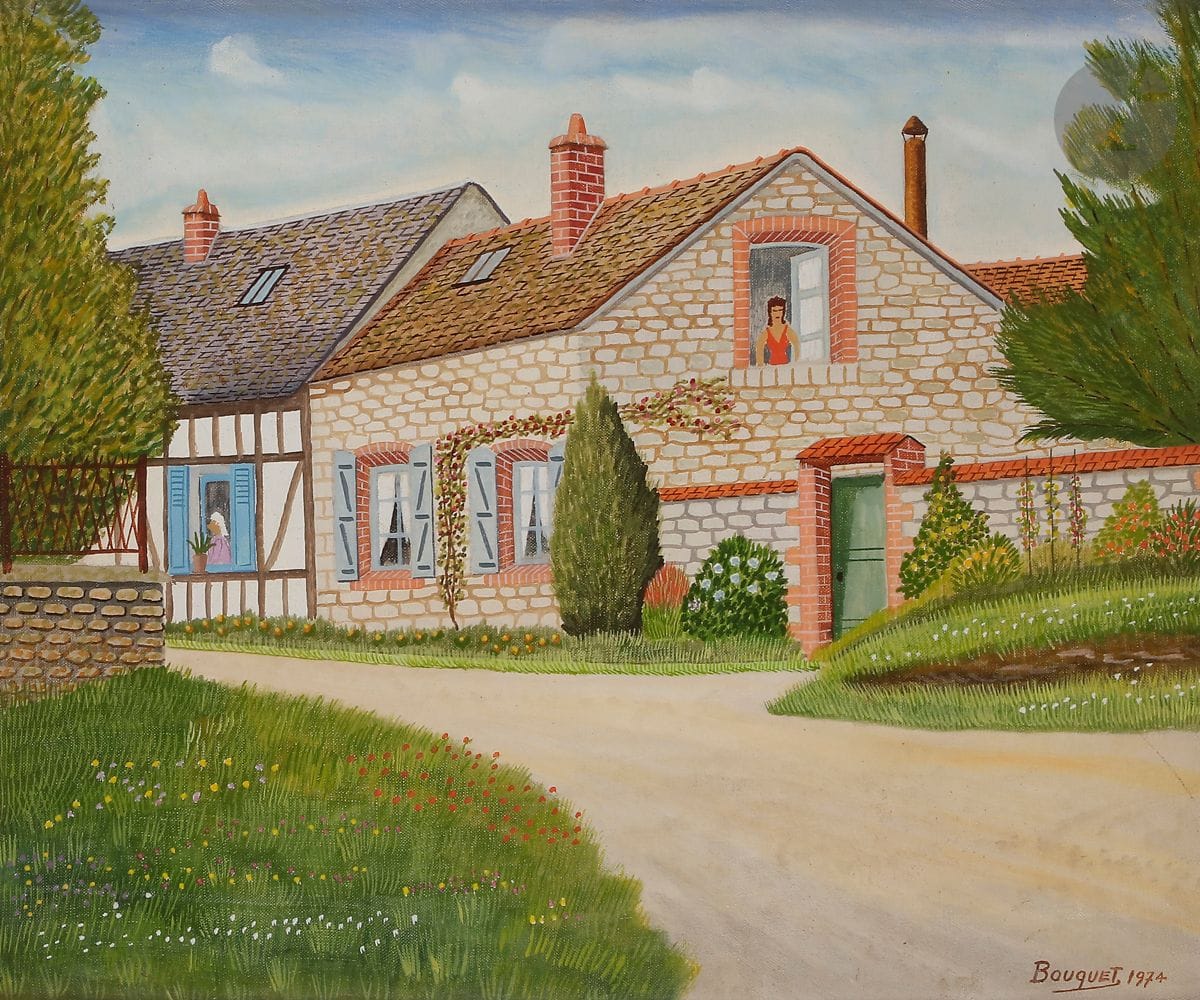 André BOUQUET (1897-1987
)Women with windows, 1974Oil
on canvas.
Signed and dated lower right.
38 x 46 cm



