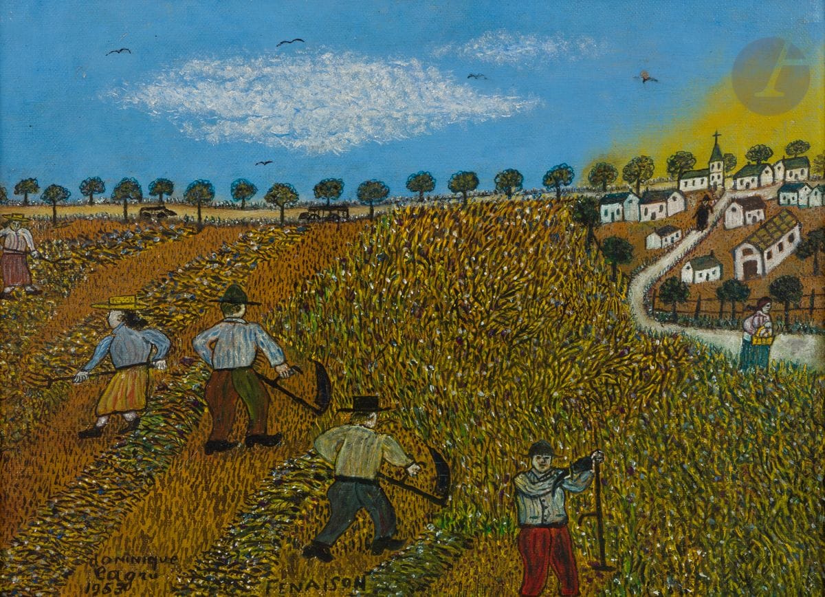 Dominique LAGRU (1873-1960
)Haying, 1953Oil
on canvas.
Signed, dated and titled.
24 x 33 cm




