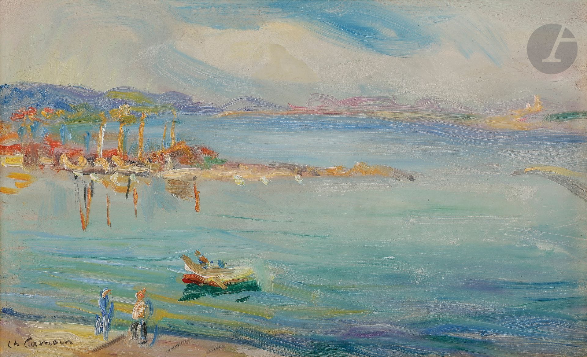 Charles CAMOIN (1879-1965)
Saint-Tropez, le port
Huile sur papier contrecollé sur toile.
Signée en bas à droite.
22,5 x 35,5 cm

Bibliographie présumée :
Danièle Giraudy, Camoin, Sa vie, Son œuvre, Marseille, La Savoisienne, 1972, répertorié p. 213 sous le numéro 662.