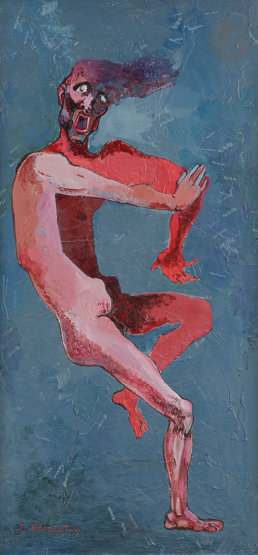 Ernst Iossifovitch NEIZVESTNY (1925-2016)
Personnage dans le vent
Huile sur toile.
Signée en bas à gauche.
91 x 45,5 cm

Эрнст Иосифович НЕИЗВЕСТНЫЙ (1925 - 2016)
Против ветра
Холст, масло.
Подпись внизу слева.
91 х 45,5 см