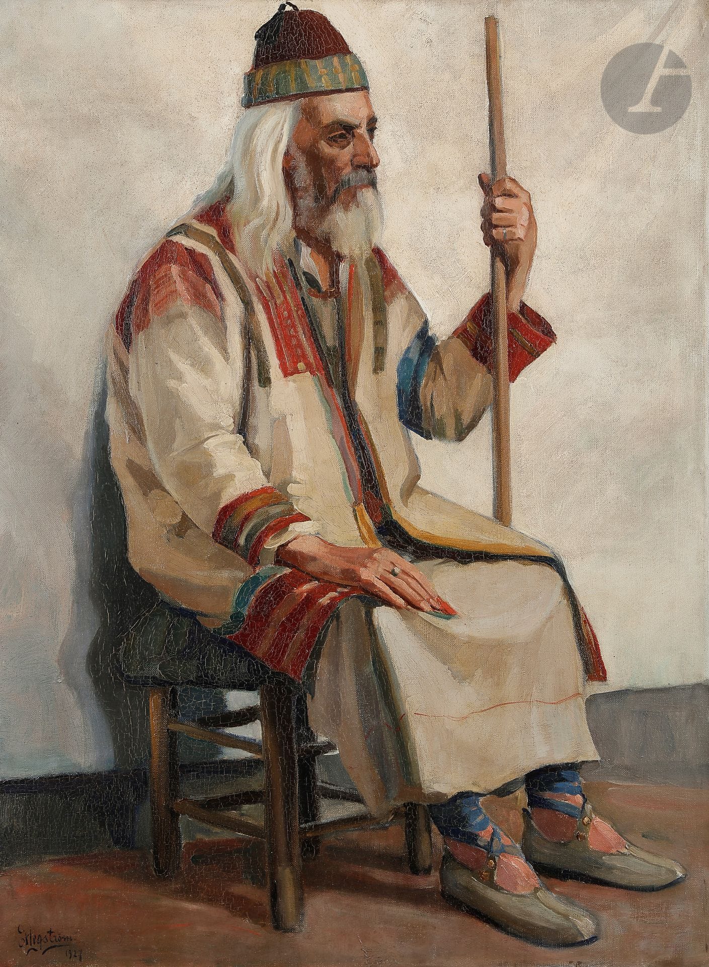 Vladimir Alexandrovitch HEGSTRÖM
(1892- après 1945)

Huile sur toile.
Signéeet datée en bas à gauche.
81 x 60 cm

Exposition :
Salon des indépendants en 1931.

Владимир Александрович ХЕГСТРЕМ (1892 - после 1945)
Тень прошлого. 1927
Холст, масло.
Подпись с датой внизу слева.
81 х 60 см
На выставке Салона независимых художников в 1931 году.