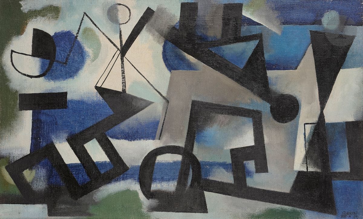 Youla CHAPOVAL (1919-1951)
Héliotrope, 1949
Huile sur toile.
Signée et datée en bas à droite.
Signée, datée et titrée au dos.
38 x 61 cm

Provenance : 
- Galerie Denise René, Paris (étiquette au dos).
- Galerie Guislain - Etats d'Art, Paris.
- Collection particulière, région parisienne. Acquis auprès de cette dernière.

Bibliographie : 
Evelyne et Marie-Laure Moisset, Chapoval, Catalogue Raisonné de l'œuvre peint, Paris, Les Éditions de l'Amateur, 2015, reproduit p.297 sous le n° 480.