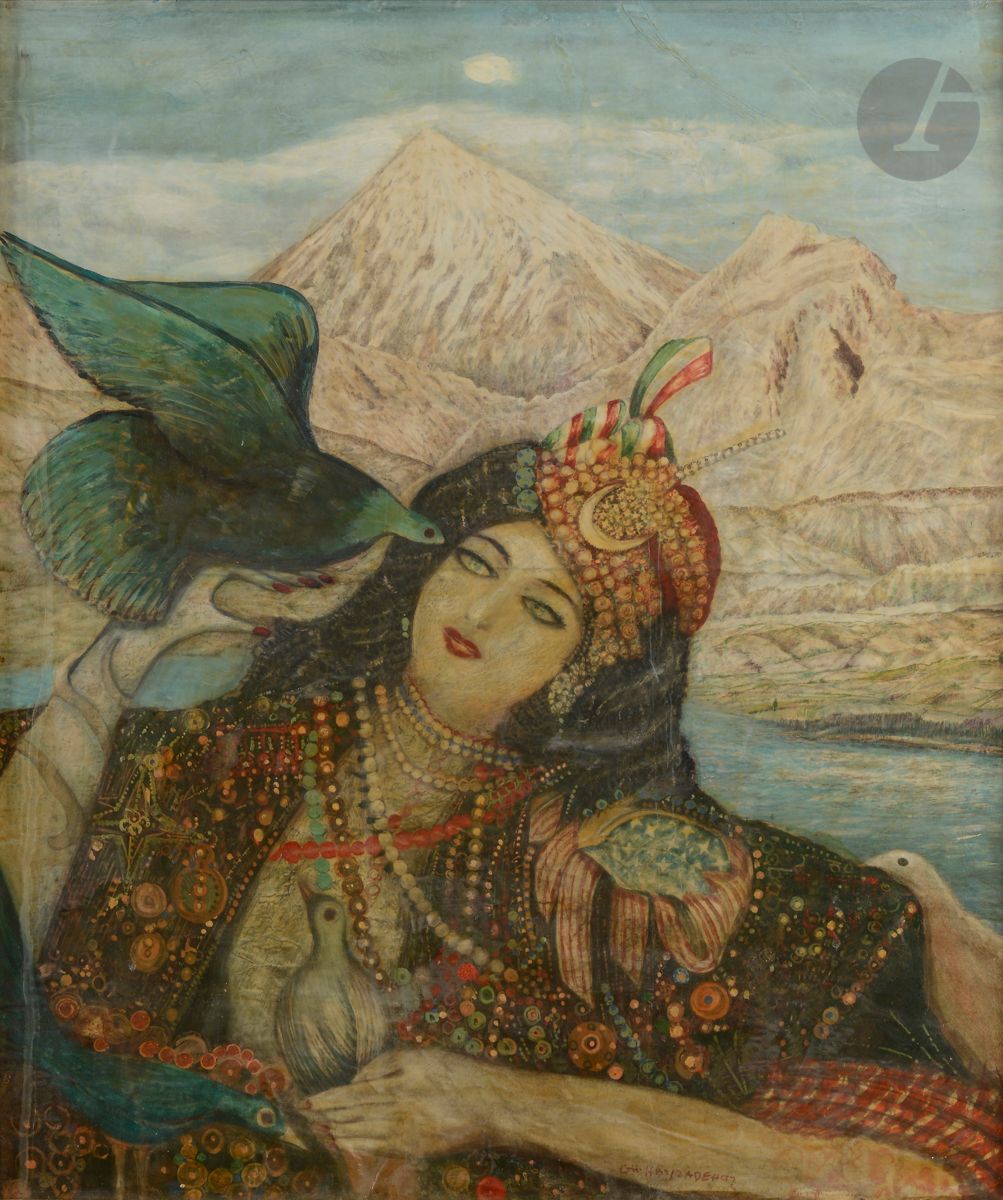 Ghasem HAJIZADEH [Iranian] (born 1947
)Woman with a
BirdMixed
media
on paper.
Signed lower right.
65 x 54 cm



