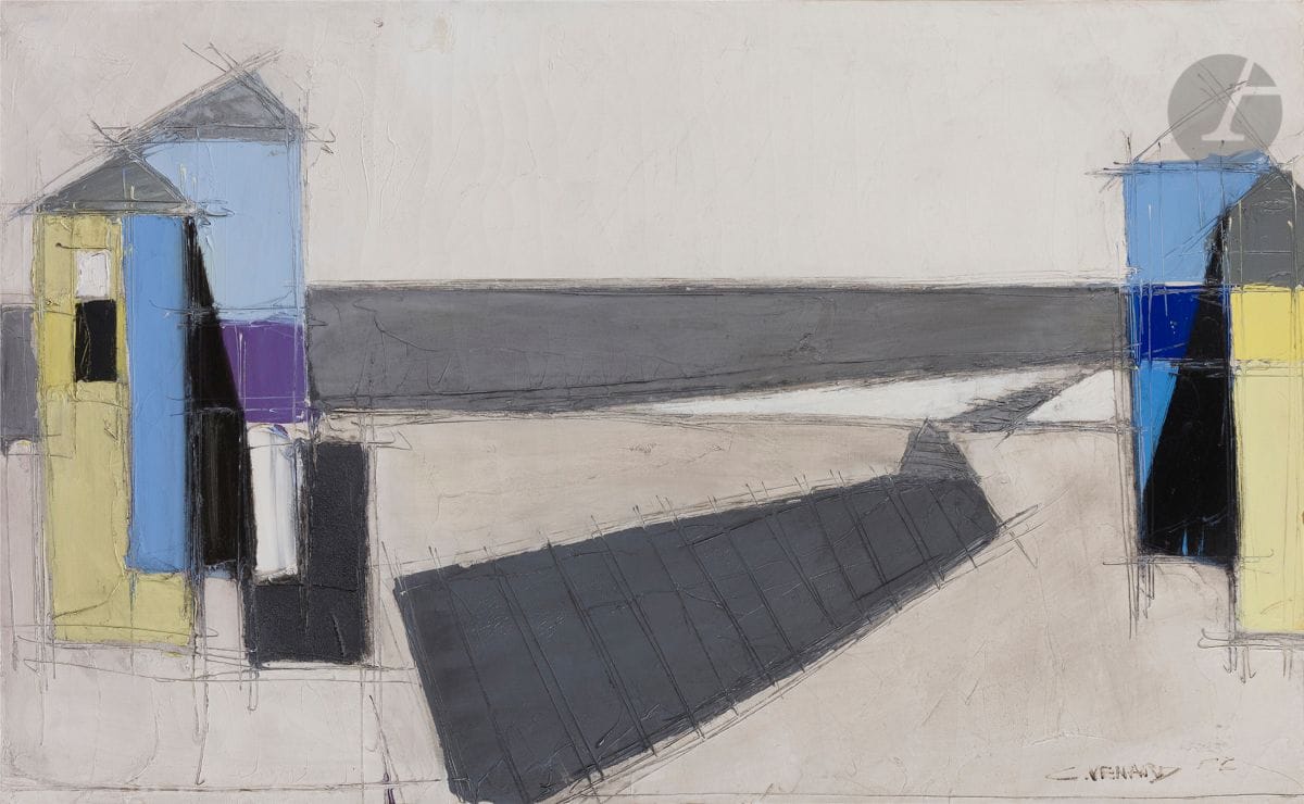 Claude VENARD (1913-1999)
Le Port, 1956
Huile sur toile.
Signée et datée en bas à droite.
81 x 130 cm

Provenance :
- Galerie François Berthaux, Saint-Tropez.
- Collection particulière, Montfort-L'Amaury, acquis le 26 juillet 2014 auprès de cette dernière.