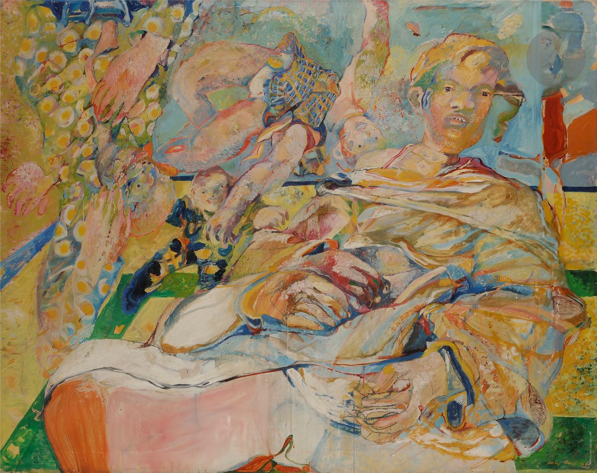 Heinz STANGL [german] (1942-2008
)The Big Party, 1968Oil
on canvas.
Signed and dated lower right.
Titled on the back on the frame.
90 x 112 cmProvenance

:
Collection Gilbert Saada, Paris







.