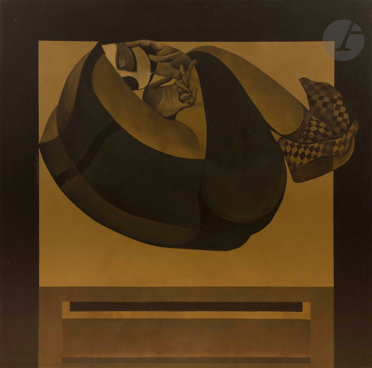 Safwan DAHOUL [Syrian] (born 1961
)Dream, 2007Acrylic
on canvas.
Signed and dated on the left.
(Minimal lacks).
120 x 120 cmProvenance

: 
- Ayyam Gallery, Beirut. Acquired directly by the current owner from the latter.

Bibliography: 
Maymanah Farhat, Safwan Dahoul, Monographie de l'artiste, Ayyam Gallery, Beirut, Lebanon, 2009, reproduced on page 2273

.












