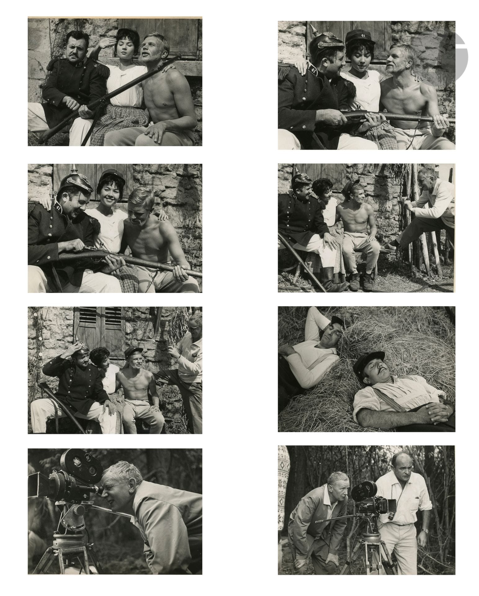 Set PhotographerNo
Drum or Trumpet by Helmut Käutner, 1959. 
Hardy Krüger, Jean Richard, Dany Carrel.
Two spiral in-4 notebooks, consisting of about 485 period silver prints, mounted on sheets.
Average size of the prints: 10 x 12 cmSet

photographerSwithout
Drum or Trumpet by Helmut Käutner, 1959


.


 
Hardy Krüger, Jean Richard, Dany Carrel.
Two 4to spiral notebooks, composed of about 485 vintage gelatin silver prints, mounted on sheets.
Average size of the prints: 10 x 12 cm









