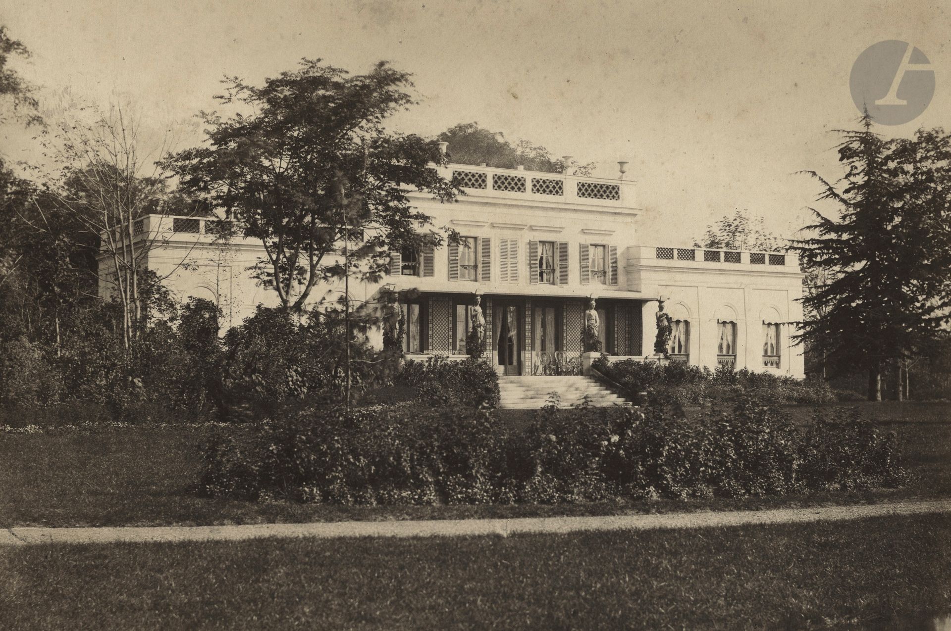 Charles Marville (1813-1879) 
Bois de Boulogne, 1858-1860
Proof on albumen paper, mounted on cardboard. Dry stamp of the photographer on the montage. 
23.4 x 35.5 cm 

Charles Marville (1813-1879) Bois

de 

 
Boulogne, 1858-1860


. 

 

albumen print, mounted



on cardboard. 

 

Dry stamp of the photographer on the mount. 
23,4 x 35,5 cm







