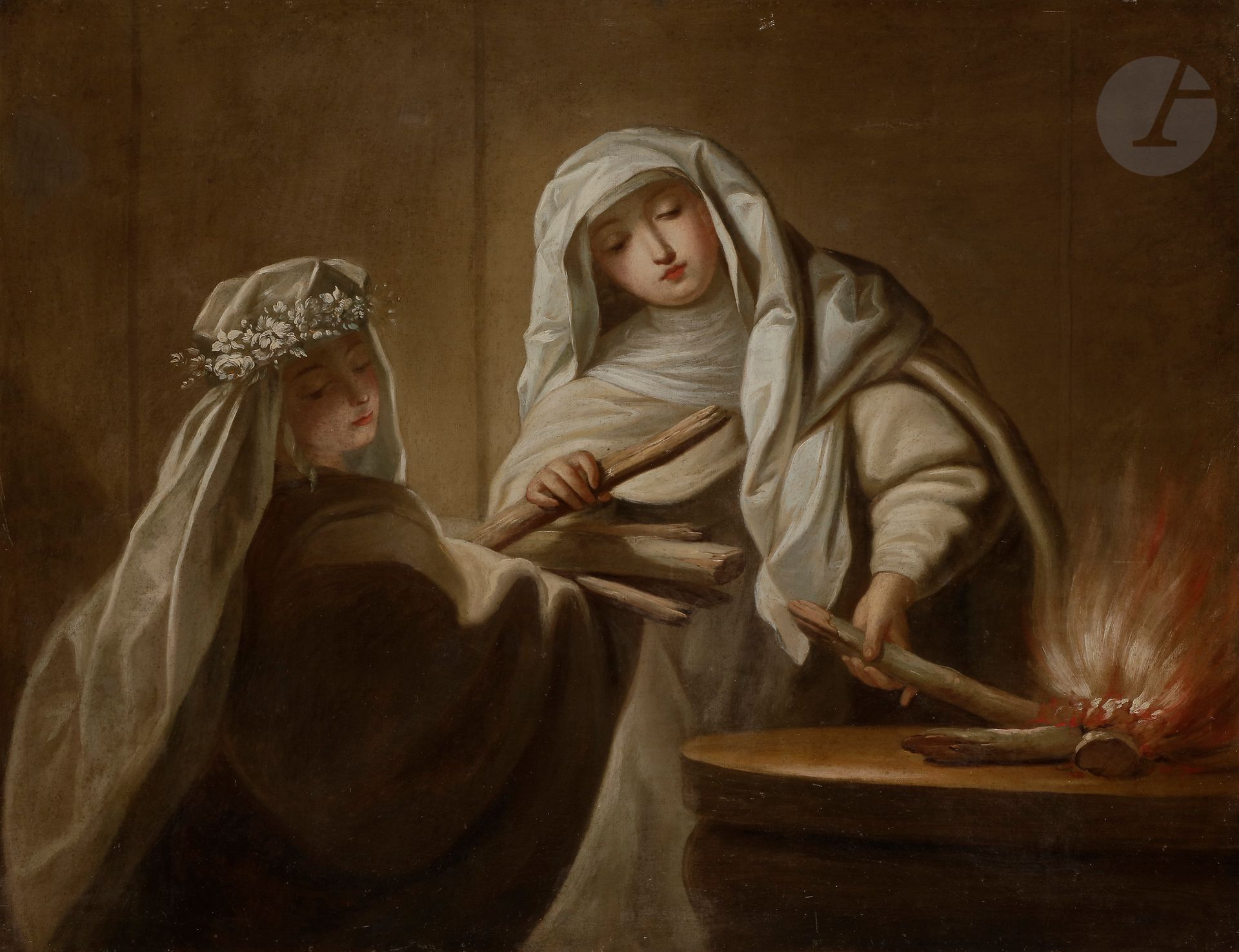 Workshop of Jean RAOUX (1677 - 1734
)VestalesToile
.
Frameless.
73 x 93
cmAncient
restorations.




