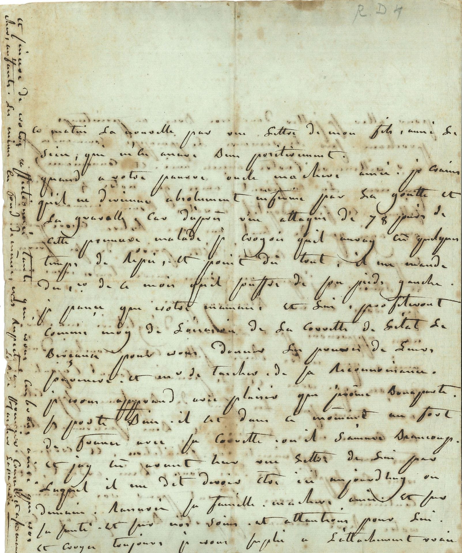 Jeanne Le Roux de la Chapelle, baronne TASCHER DE LA PAGERIE (1754-1822), épouse du précédent. L.A.S., Saint-Pierre M[artini]que 4 janvier 1803, à la future Impératrice Joséphine, « ma chère nièce » ; 4 pages in-4.

 Belle et longue lettre à Joséphine.
 Elle remercie sa nièce et le premier Consul, « votre digne et respectable époux », de l’accueil qu’ils ont fait à son fils ainé : « De vous deux, ma chere amie, je ne m’attendais qu’à pareille procédé, oh ! non assurément vous n’aviez pas demandé les anfants de votre oncle Tascher pour les randre malheureux, mais ma chère nièce, concevez combien que notre Bonheur est grand d’avoir une parente tel que vous, et concevez encore s’il vous est possible toute l’étendue de notre attachement et gratitude pour vous ». Elle annonce le départ pour la France de ses deux fils cadets Henri et Louis, et l’arrivée prochaine de Stéphanie, la filleule de Joséphine, « pour aller se jetter dans vos bras au printemps ». Puis sur la naissance du prince impérial Napoléon-Charles (fils de Louis Bonaparte et Hortense de Beauharnais, le 10 octobre 1802) : « Nous apprenons par la voie d’Angletaire […] que votre chère fille est accouchée d’un garçon que vous et le Premier Consul […] avez tenu sur les fond de baptême ». Elle les félicite. Elle évoque sa « sœur », la mère de Joséphine, et son mari terrassé par la goutte. Puis elle en vient à Jérôme Bonaparte qui « se porte bien. Il est dans ce moment au Fort de France avec sa corvette où il s’amuse beaucoup et j’ay eu avant hier une lettre de lui par laquelle il me dit devoir être ici aujourd’huy ou demain »... Elle assure sa nièce de son affection et présente ses respects à Napoléon.