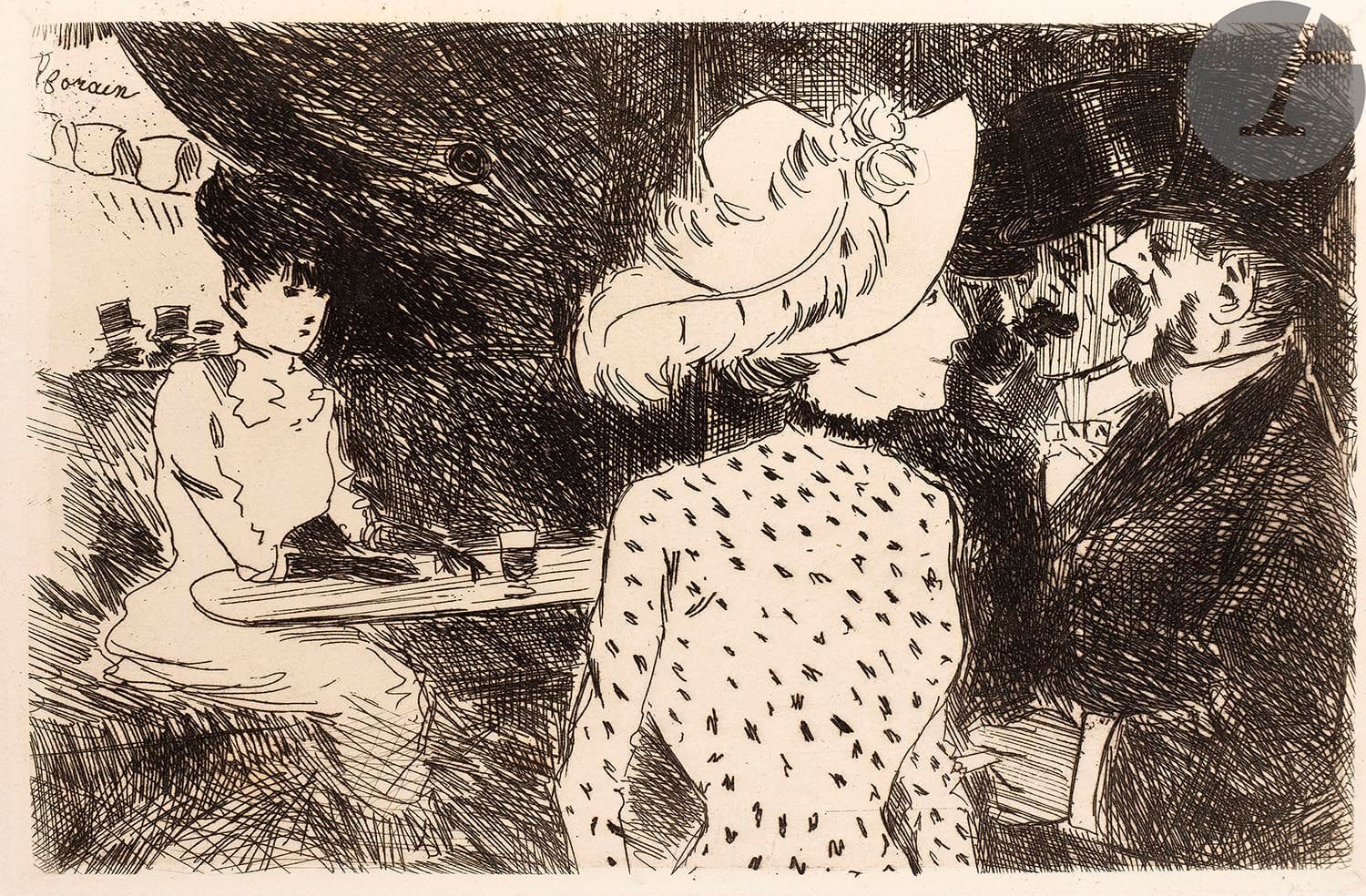 HUYSMANS (Joris-Karl) - RAFFAËLLI (Jean-François) - FORAIN (Jean-Louis).
Croquis parisiens.
Paris : Henri Vaton, 1880. — In-8, 221 x 164 : frontispice, 108 pp., (1 f.), 9 planches, couverture imprimée. Demi-maroquin citron, dos lisse orné, tête dorée, non rogné, couverture conservée (Kama Rok).

Édition originale, illustrée de 8 eaux-fortes originales hors texte dont 4 de Jean-Louis FORAIN et 4 de Jean-François RAFFAËLLI.

Exemplaire sur papier de Hollande comprenant en plus les 2 eaux-fortes de Forain qui avaient été refusées par Huysmans et qui étaient destinées au chapitre « Folies Bergère », que l’on ne trouve pas dans tous les exemplaires.

Quelques rousseurs éparses.

On joint :
- HUYSMANS (Joris-Karl) - RAFFAËLLI (Jean-François). Les Sœurs Vatard. Préface de Lucien Descaves. Paris : Librairie des amateurs, A. Ferroud, F. Ferroud Successeur, 1909. — In-8, frontispice, (2 ff.), VI pp., (1 f.), 262 pp., (1 f.), 4 planches, couverture imprimée. Demi-maroquin brun à coins, dos lisse orné de carrés et rectangles de maroquin rouge entrelacés, tête dorée, non rogné, couverture et dos conservés (Blanchetière).
Belle édition tirée à 250 exemplaires, illustrée de 28 eaux-fortes originales de Jean-François RAFFAËLLI, dont 5 hors texte en couleurs.

Un des 140 exemplaires sur papier vélin d’Arches (n° 243).

Bel exemplaire en reliure mosaïquée de Blanchetière.
Dos légèrement passé.