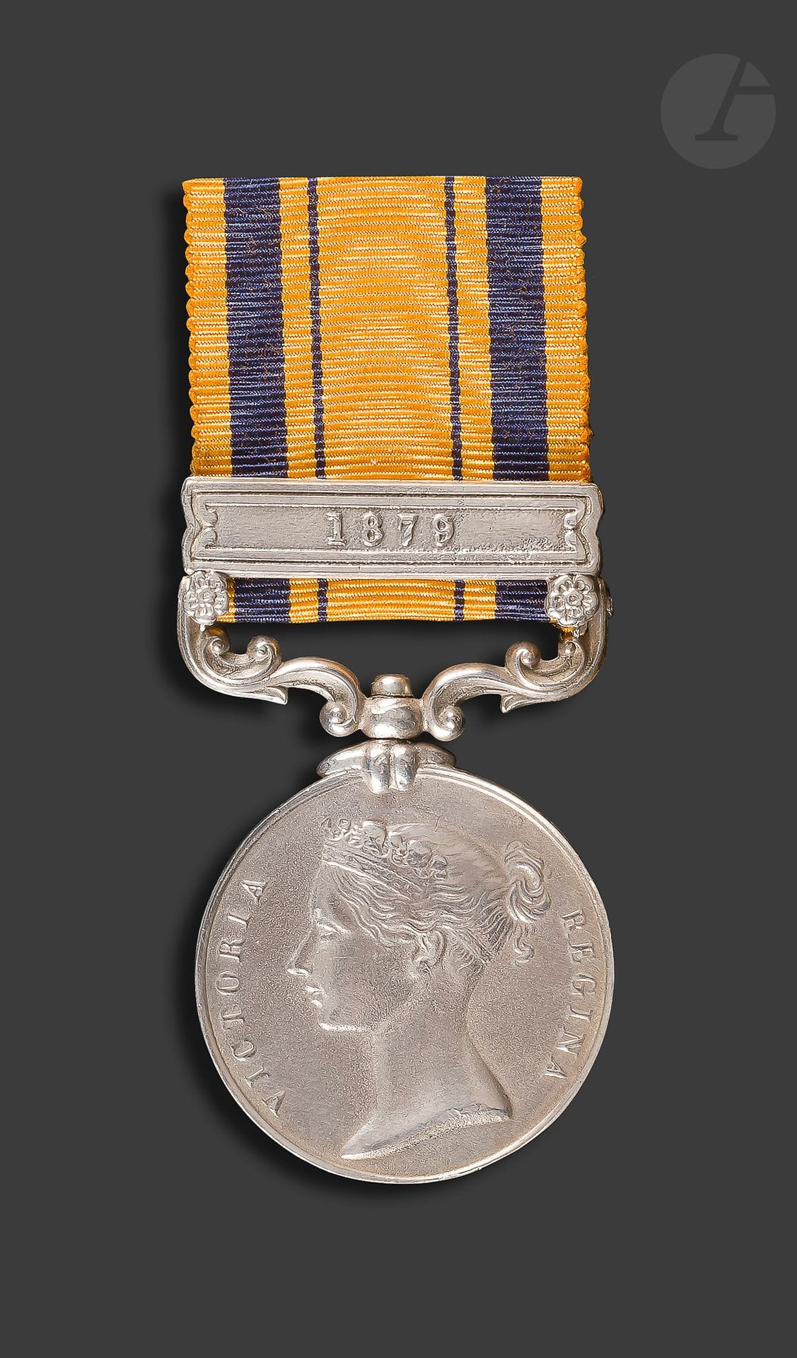 GREAT BRITAIN 
SOUTH AFRICA Medal (1880). 
Made of silver. Clasp ribbon 1879. 
83 x 34 mm - Gross weight :34 gT
. 

T.B. Back strike

.

