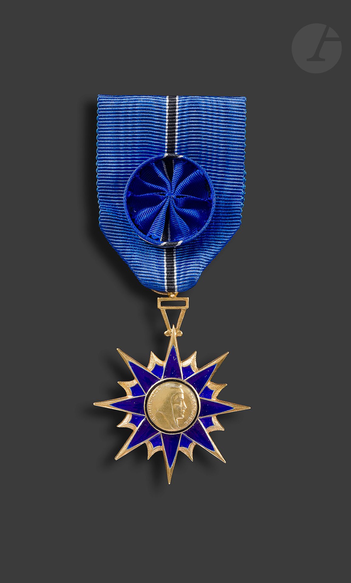 FRANCE 
ORDER OF CIVIL MERIT OF THE MINISTRY OF THE INTERIORS
Officer

's 
Star
in vermeil and enamel. Rosette ribbon. Hallmark of the Monnaie de Paris. 
47 x 40 mm - Gross weight : 19 gT.
T.B. to SUP



.