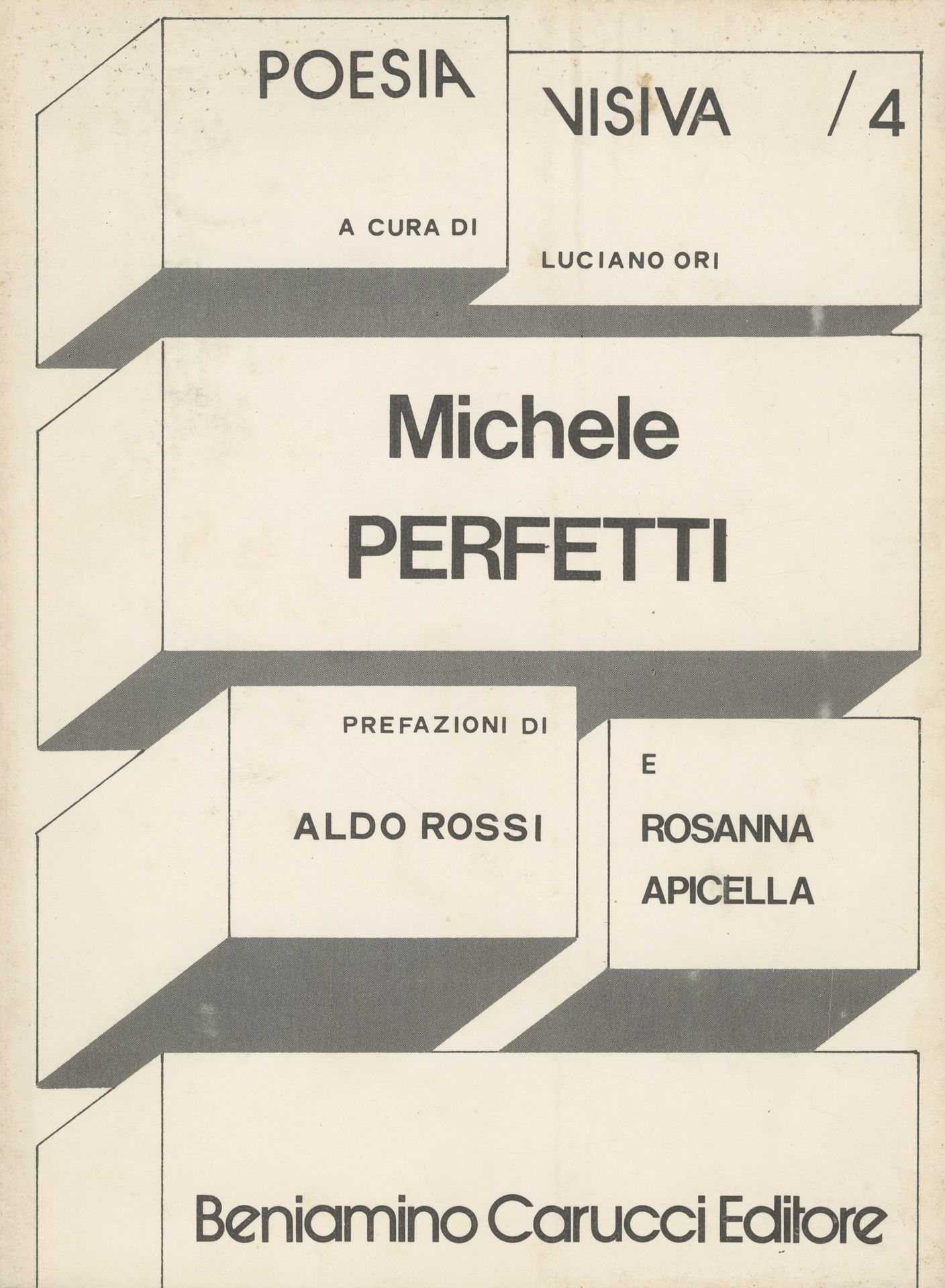 ITALIE
5 livres d'artistes italiens.
*Antonio Paradiso
Storia naturale del quaternario.
All'insegna del pesce d'oro, Milano, 1972.
In-8 oblong (21 x 14 cm). Édition originale, brochée. 84 pages. Texte de Antonio Paradiso, Guido Ballo, Renato Barilli, Mario Perazzi. Couverture souple illustrée.
*Claudio Costa
Due esercizi di antropologia 1974.
Edizioni Nuovi Strumenti, Brescia, 1974.
In-8 (22 x 17 cm). Édition originale, brochée. 64 pages. Texte en italien et anglais. Couverture titrée, à rabat.
*Cesare Morstabilini
Mostra Fotografica
I sassi della gallura.
Fotografi italiani contemporanei.
Portfolio 18 x 12 cm, avec 8 cartes postales photographiques. Tirage à 999 exemplaires numérotés.
*Michele Perfetti
Beniamino Carucci Editore, 1975.
In-8 (21 x 16 cm). Édition originale, brochée. 64 pages. Textes en italien et anglais de Aldo Rossi et Rosanna Apicella. Couverture souple titrée. 
*William Xerra.
Percorso rituale nei sassi di Matera.
Vanni Scheiwiller, Milano, 1979.
In-12 (12 x 17 cm). Édition originale, brochée. 50 pages. Texte de Franco Solmi. Tirage limité à 950 exemplaires numérotés. Couverture souple titrée.