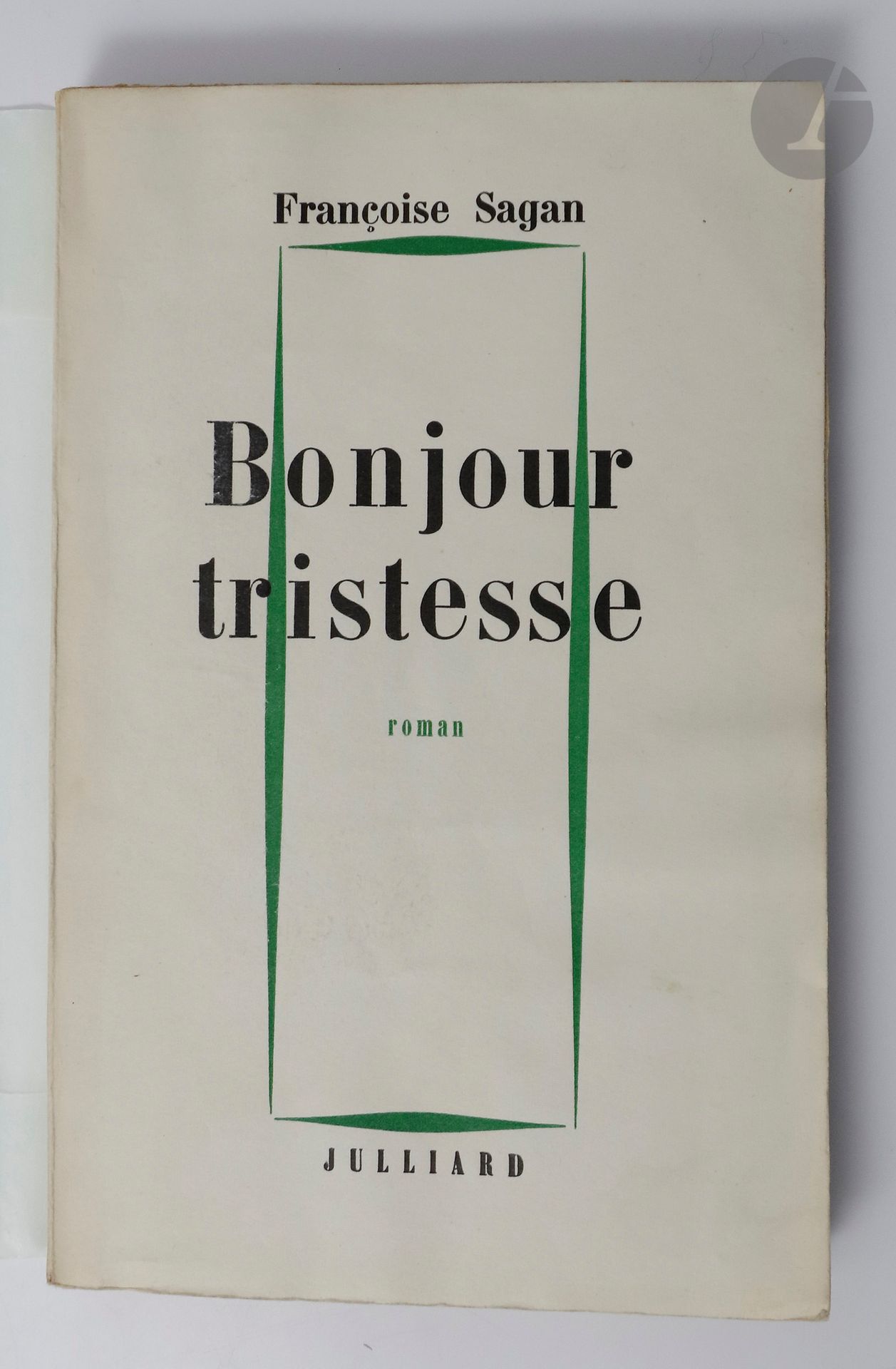 SAGAN (Françoise).
Hello sadness. Roman.
Paris: René Julliard, 1954. - In-12, paperback.
Original edition completed to print on March 5, 1954.
copy on edition paper, very well preserved
.


