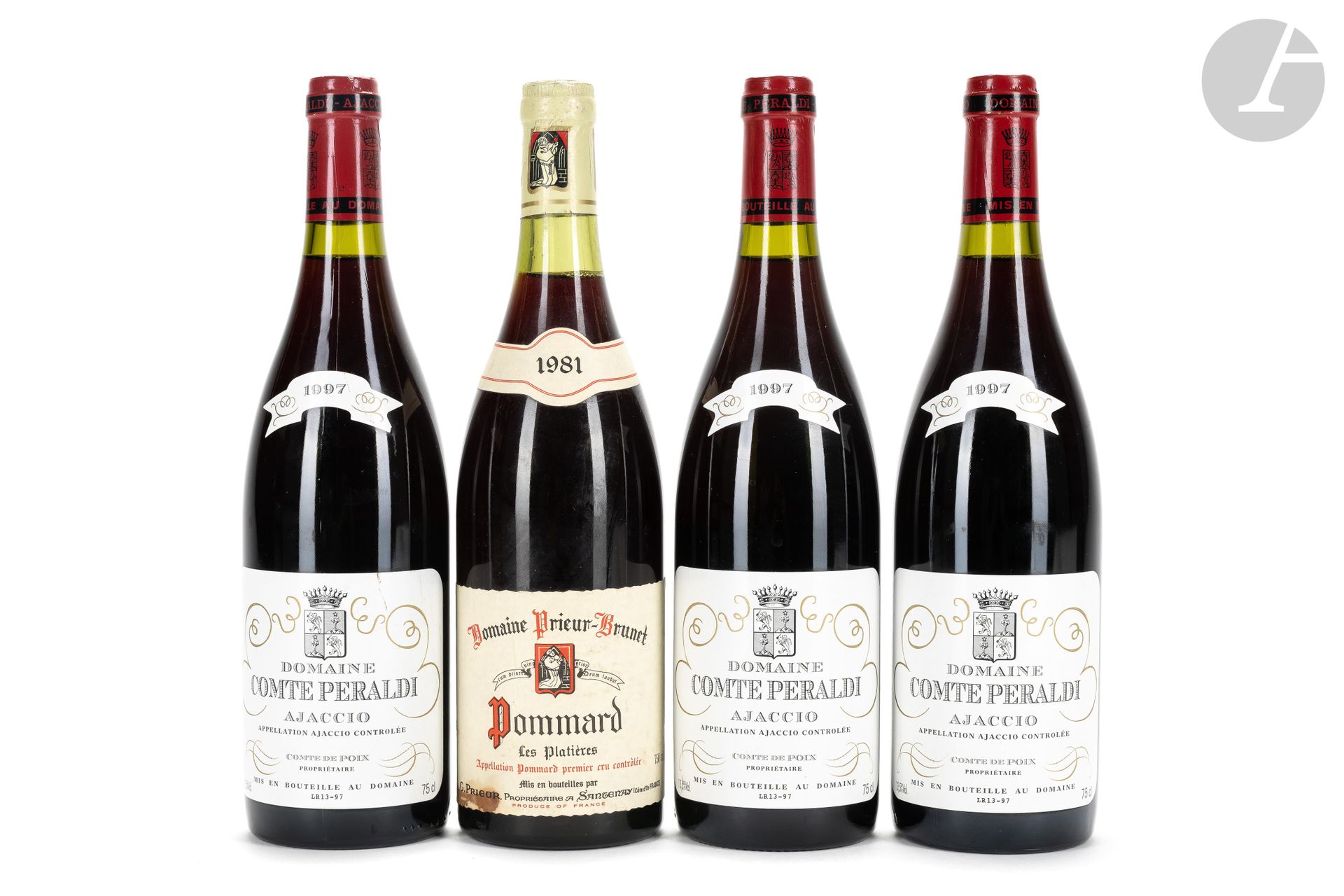 1 B POMMARD LES PLATIÈRES (e.t.), Domaine Prieur-Brunet, 1981
3 B AJACCIO, Comte Peraldi, 1997