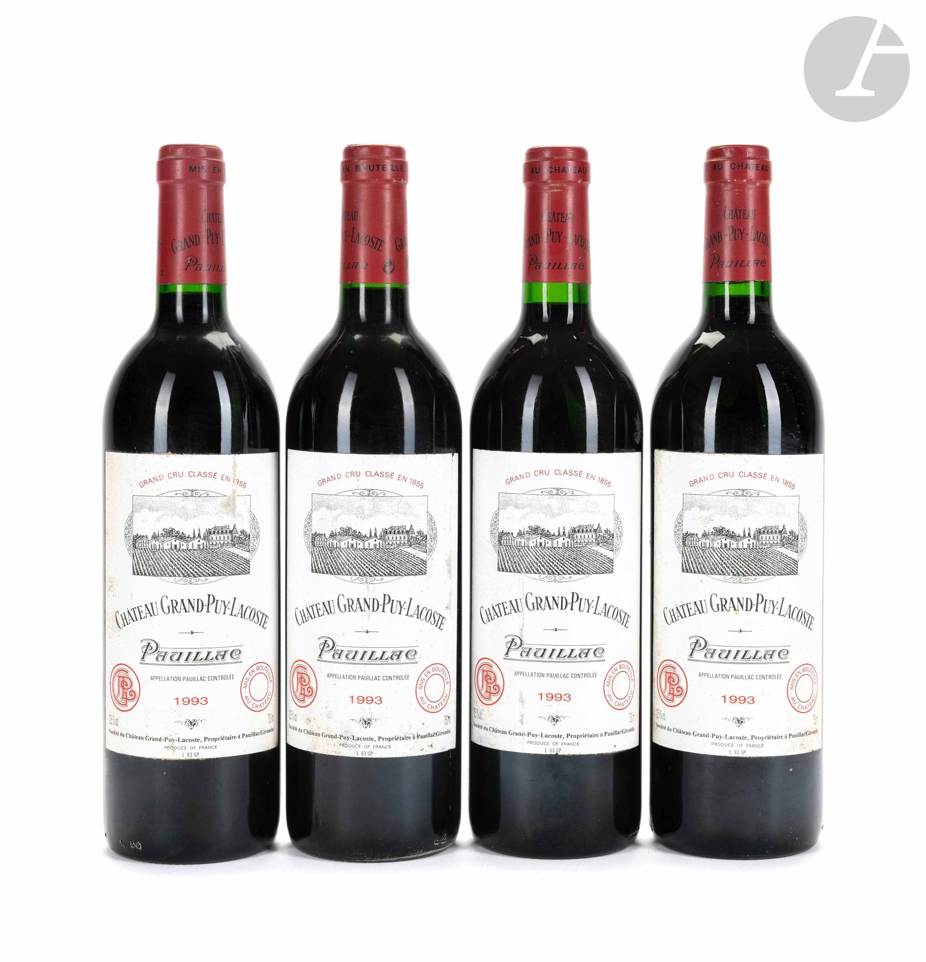 4 B CHÂTEAU GRAND PUY LACOSTE (e.t.h. légères), GCC4 Pauillac, 1993