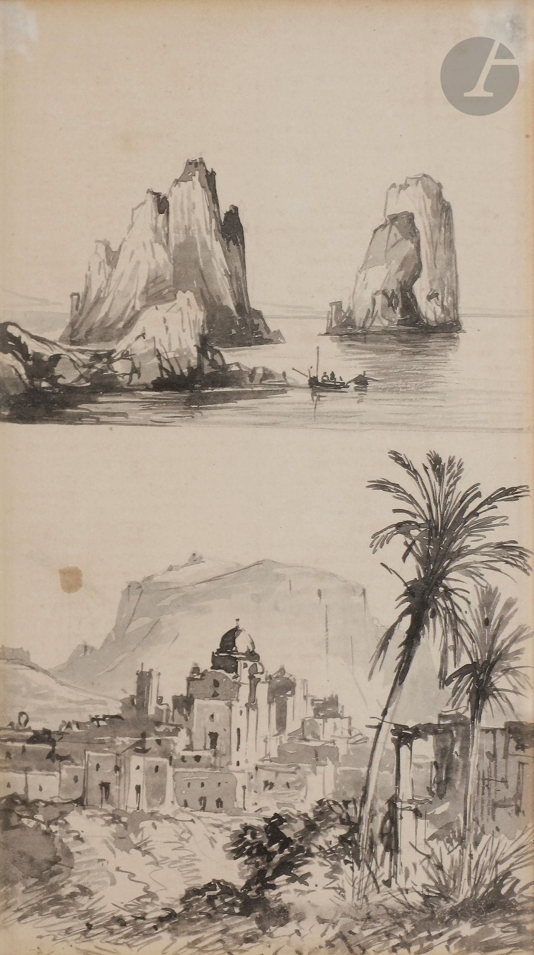 Conzalvo CARELLI (Naples 1818 - 1900)

Vues de Capri

Deux plumes et encre noire, lavis gris.

L’une signée.

14,5 x 9 cm - 9 x 14,5 cm