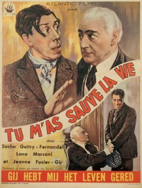 Anonyme
Affiche pour le film Tu m'as sauvé la vie, 1950. Affichette belge en couleurs (modèle A) imprimée par Publiart à Bruxelles. 50 x 35 cm. © Luxembourg 211 ter.