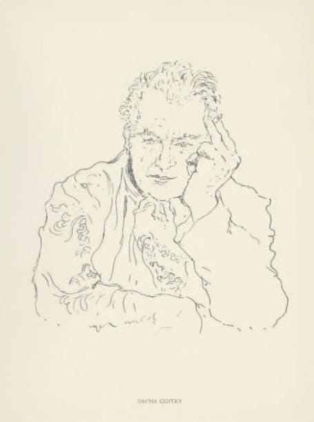 Roger WILD
Galerie contemporaine. Vingt-six dessins de Roger Wild. Textes de Max Jacob, Léon-Paul Fargue et André Salmon (Éditions du Tambourinaire, 1953). In-4, broché, couverture illustrée. Édition originale, un des 998 exemplaires sur Vélin d'alfa (n° 388), sur un tirage total de 1055 exemplaires, de cet album de 26 dessins hors texte, portraits d'écrivains, acteurs et personnalités: Anouilh, M. Aymé, J.-L. Barrault, André Breton, T. Capote, Derain, Sacha Guitry, Léautaud, Paulhan, le maréchal Pétain, Remizov, etc. Envoi autographe signé de Roger Wild à Mlle L. Dietz (1960).
