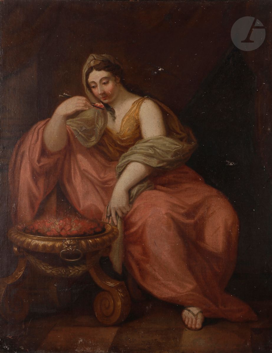 École ROMAINE du XVIIIe siècle
La Vestale Porcia
Toile
Sans cadre
100 x 77 cm
Restaurations anciennes, accidents et manques