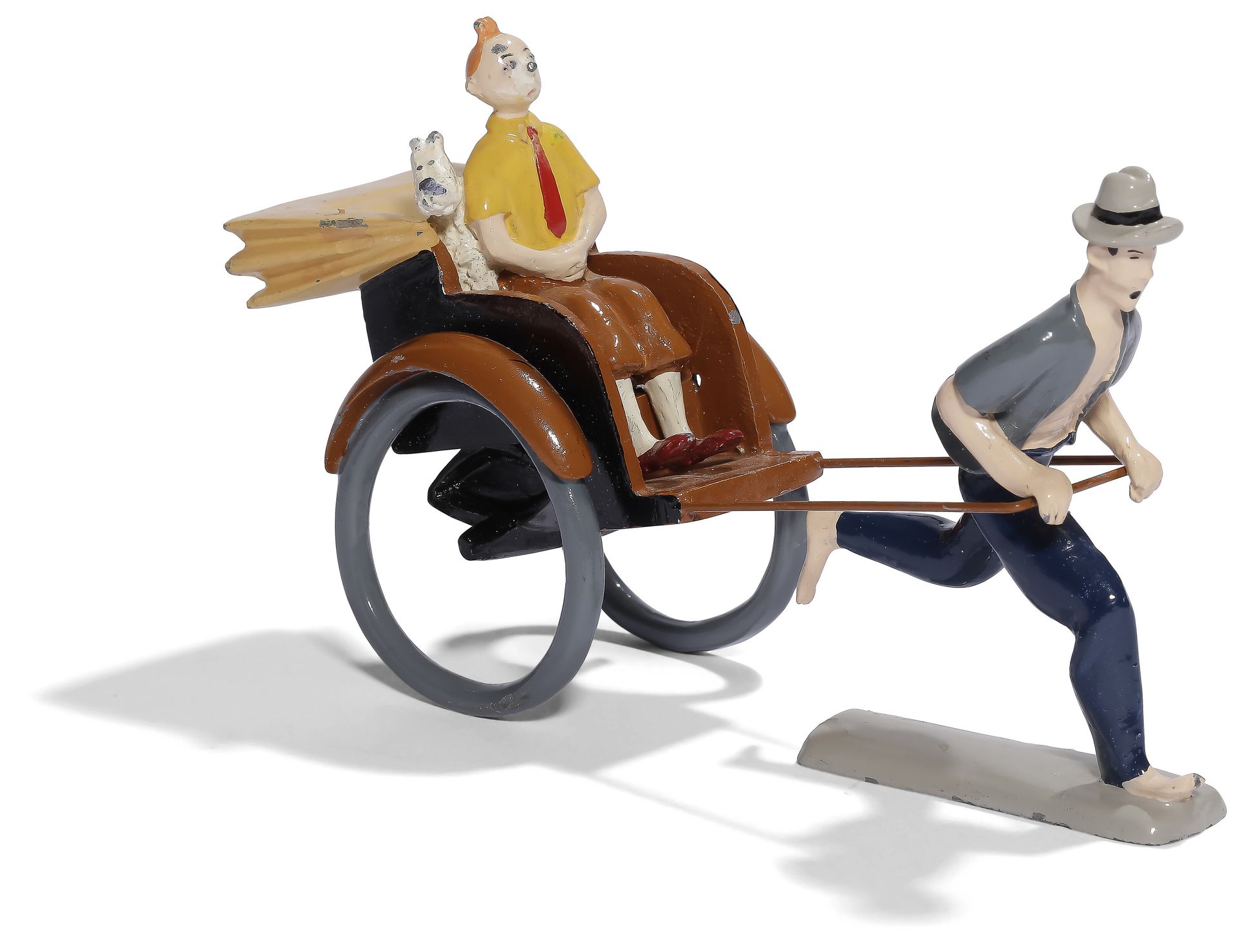 
PIXI, HERGE, Les Aventures de Tintin, Le Lotus bleu , Tintin dans le Pousse-Pousse, n° 164. Avec son certificat. Sans boîte.  H : 8 cm
